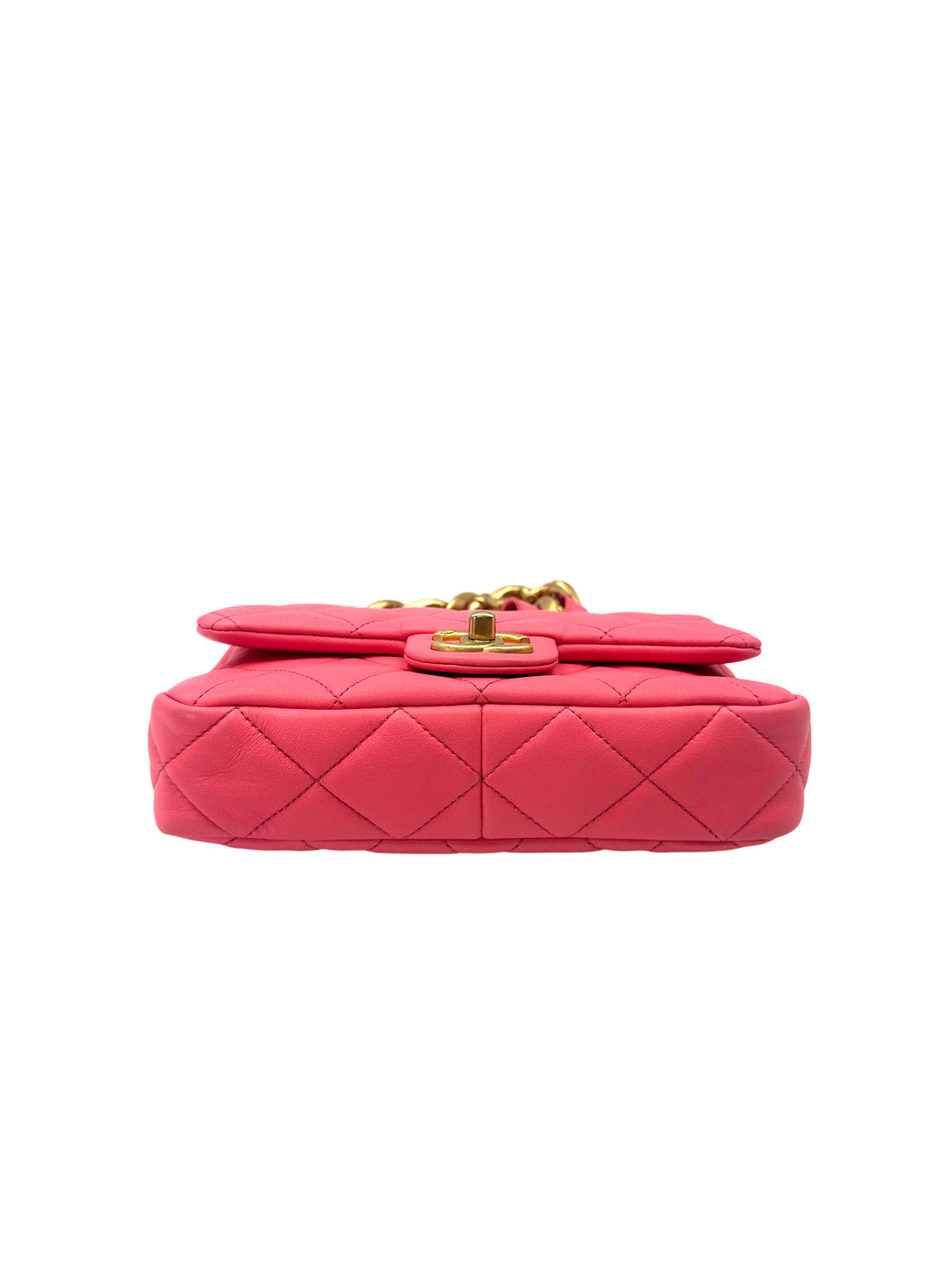 Chanel Classic Flap Pink Quilted Lambskin Small Size Flap Bag With Gold Buckle(CJ***25) CC2050