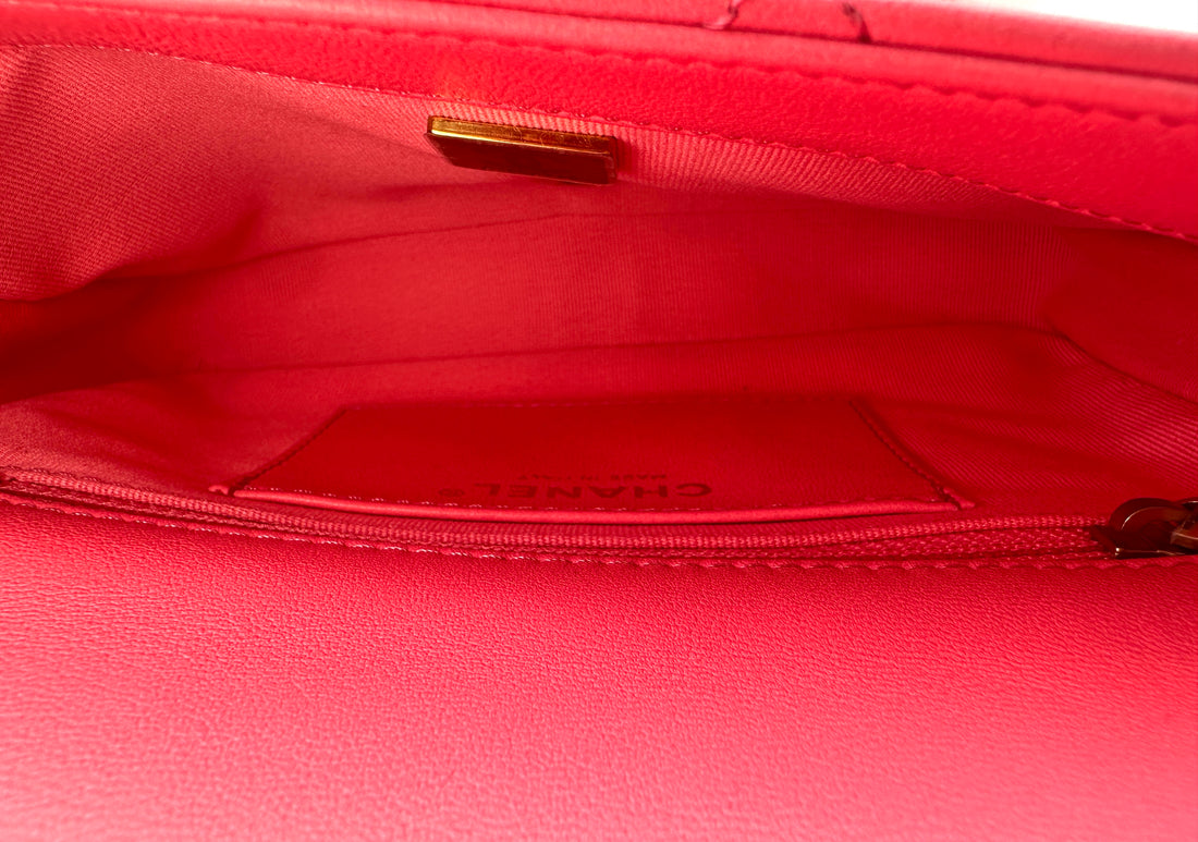 Chanel Classic Flap Pink Quilted Lambskin Small Size Flap Bag With Gold Buckle(CJ***25) CC2050