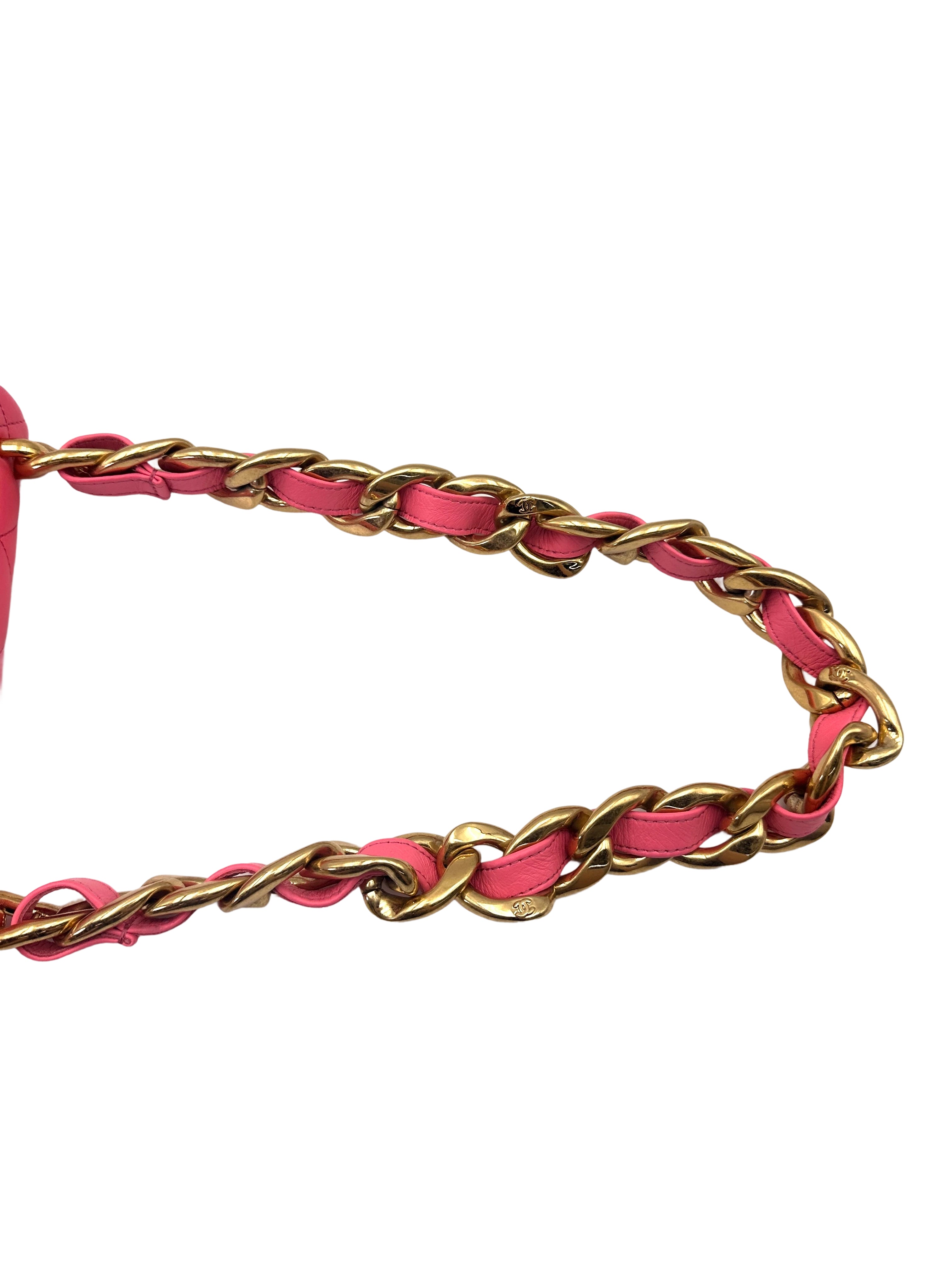 Chanel Classic Flap Pink Quilted Lambskin Small Size Flap Bag With Gold Buckle(CJ***25) CC2050