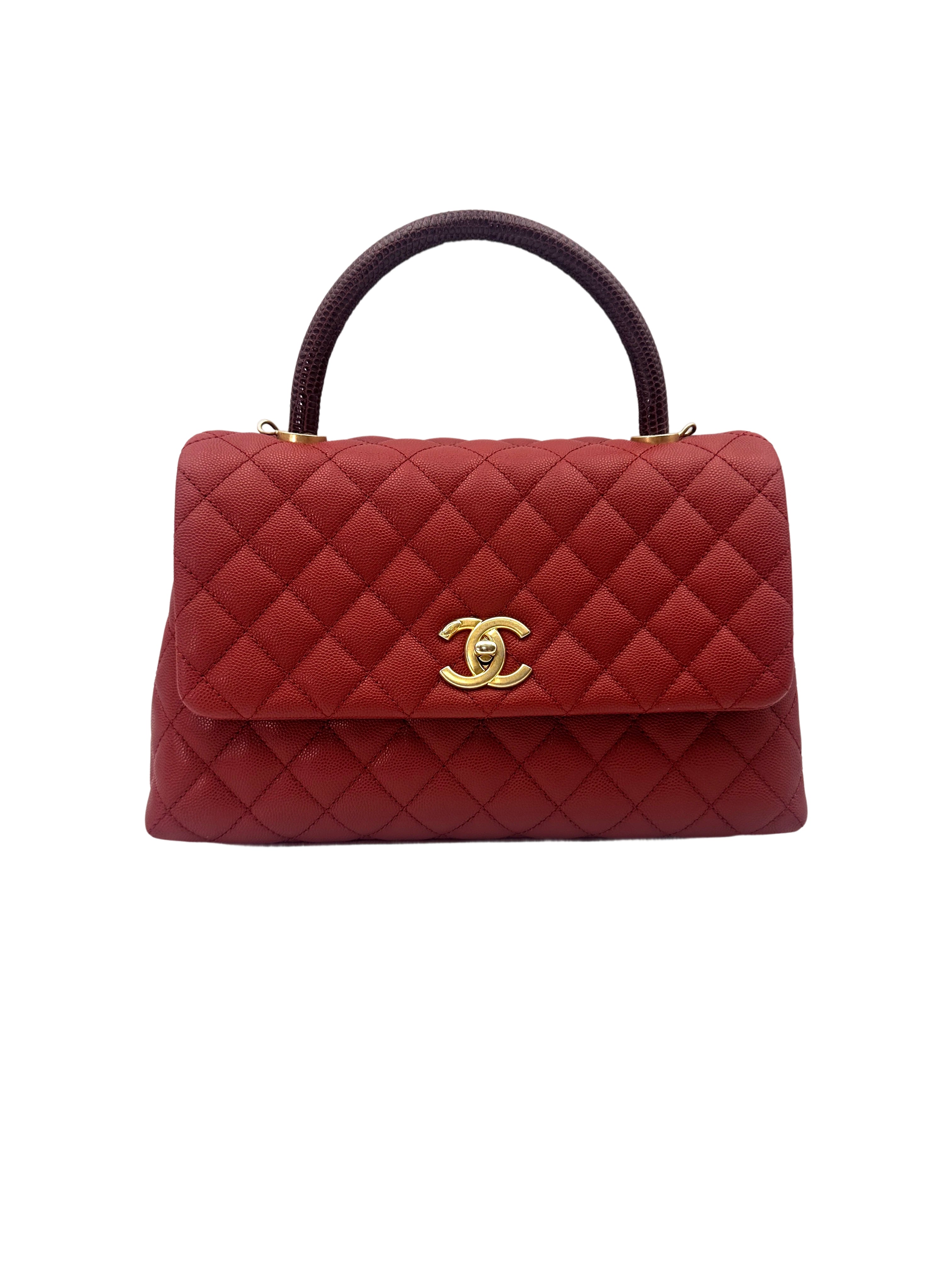Chanel CoCo Handle Red Quilted Leather Shoulder Bag(24***86) CC2048