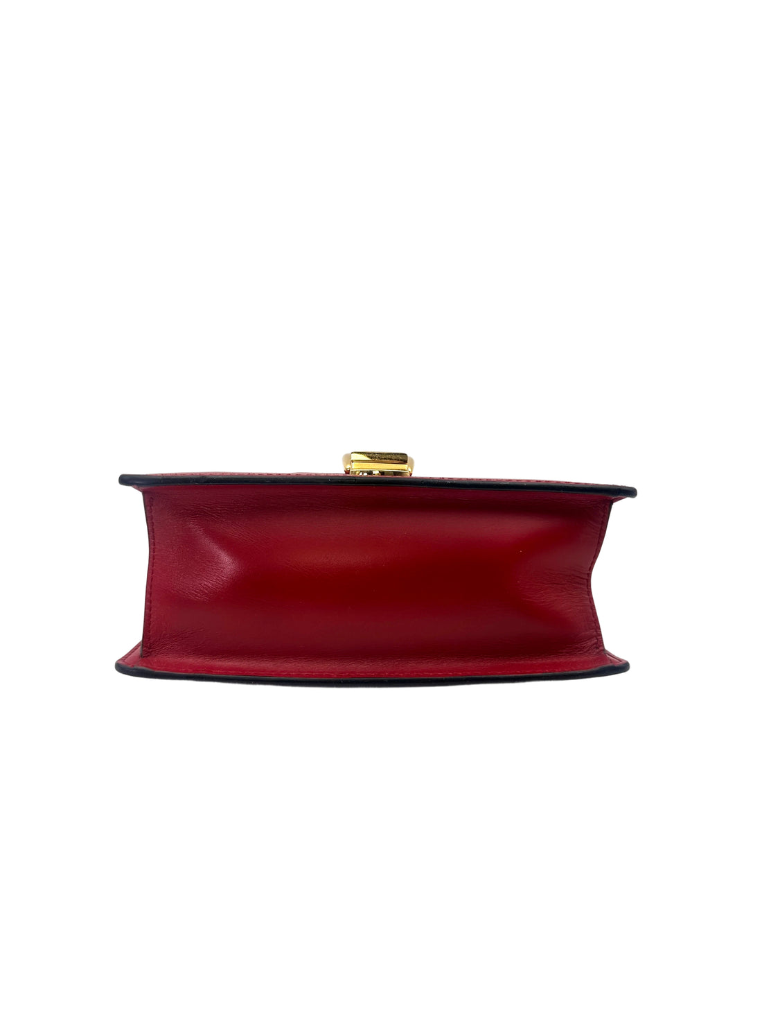 Gucci Sylvie Red Leather Top Handle Shoulder Bag GG1143