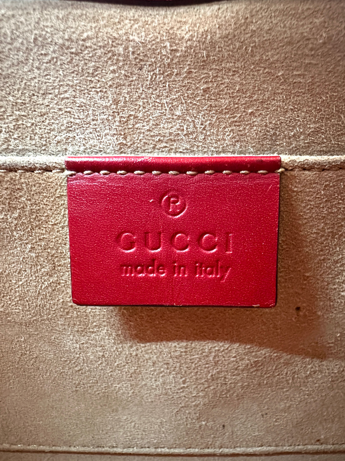 Gucci Sylvie Red Leather Top Handle Shoulder Bag GG1143