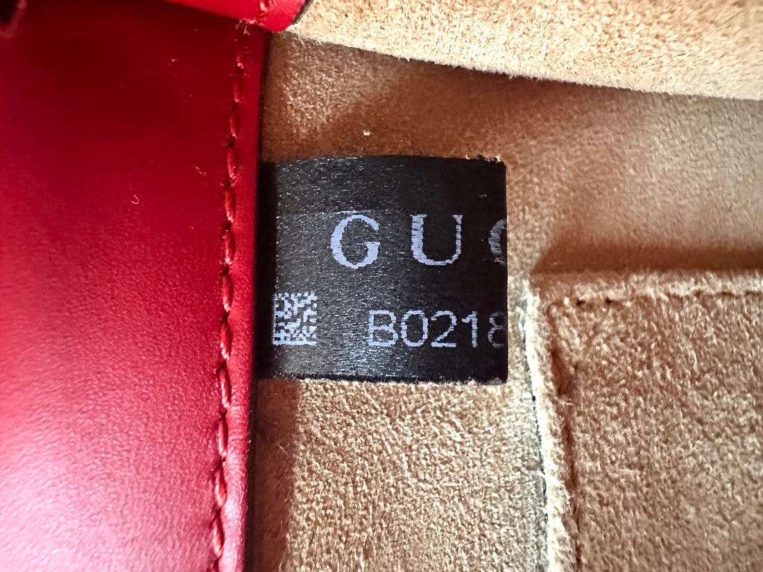 Gucci Sylvie Red Leather Top Handle Shoulder Bag GG1143