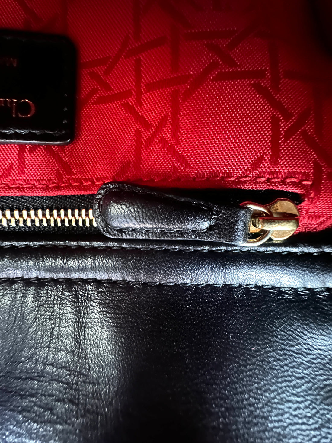 Christian Dior Lady Dior Black Cannage Lambskin Handle Bag With Gold Charms DR756