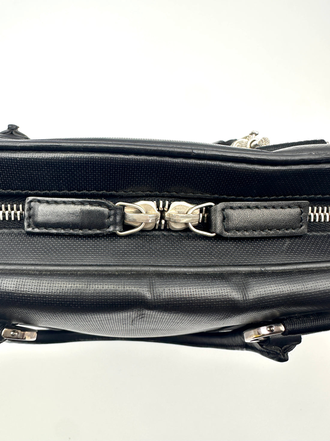 Christian Dior Black Leather Top Handle Boston Bag DR751