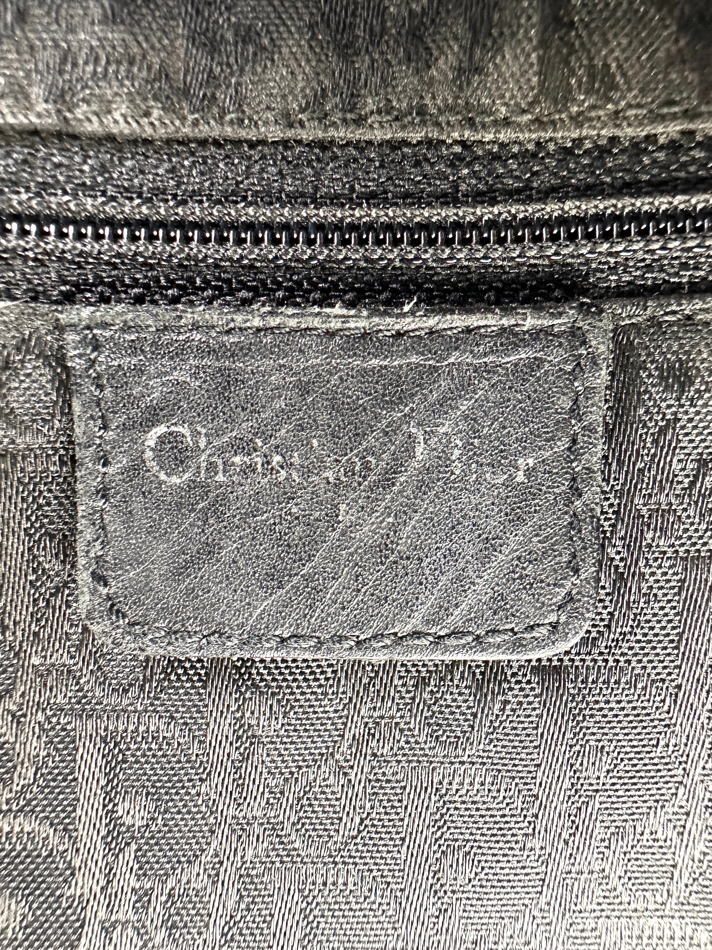 Christian Dior Black Leather Top Handle Boston Bag DR751