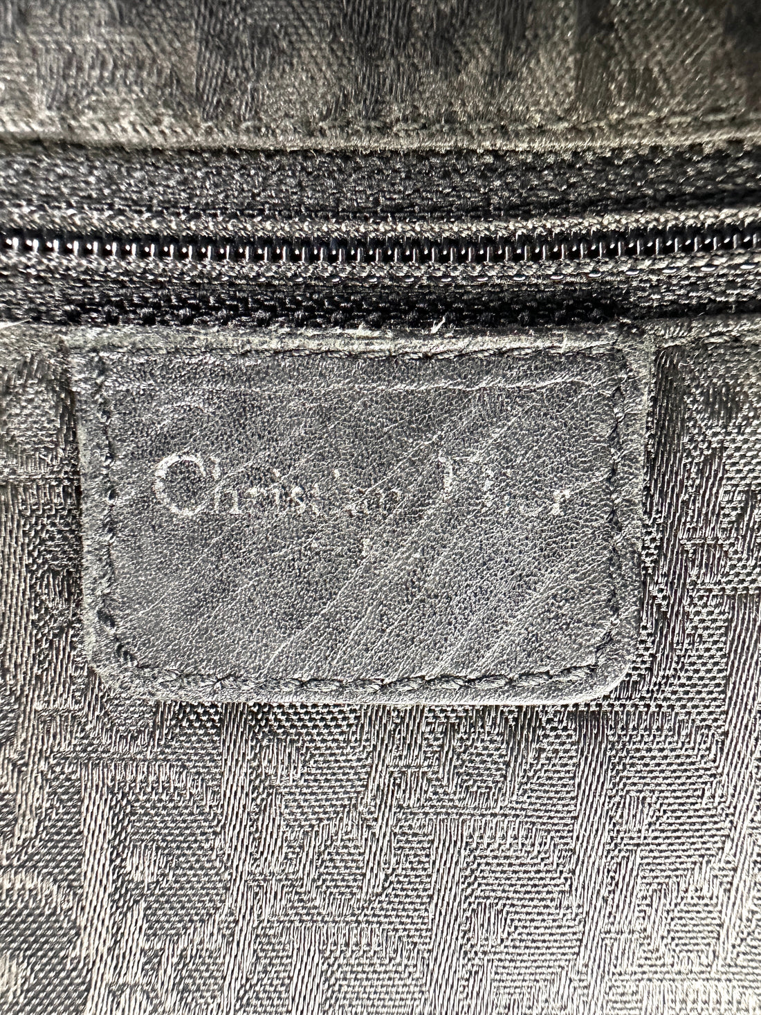 Christian Dior Black Leather Top Handle Boston Bag DR751