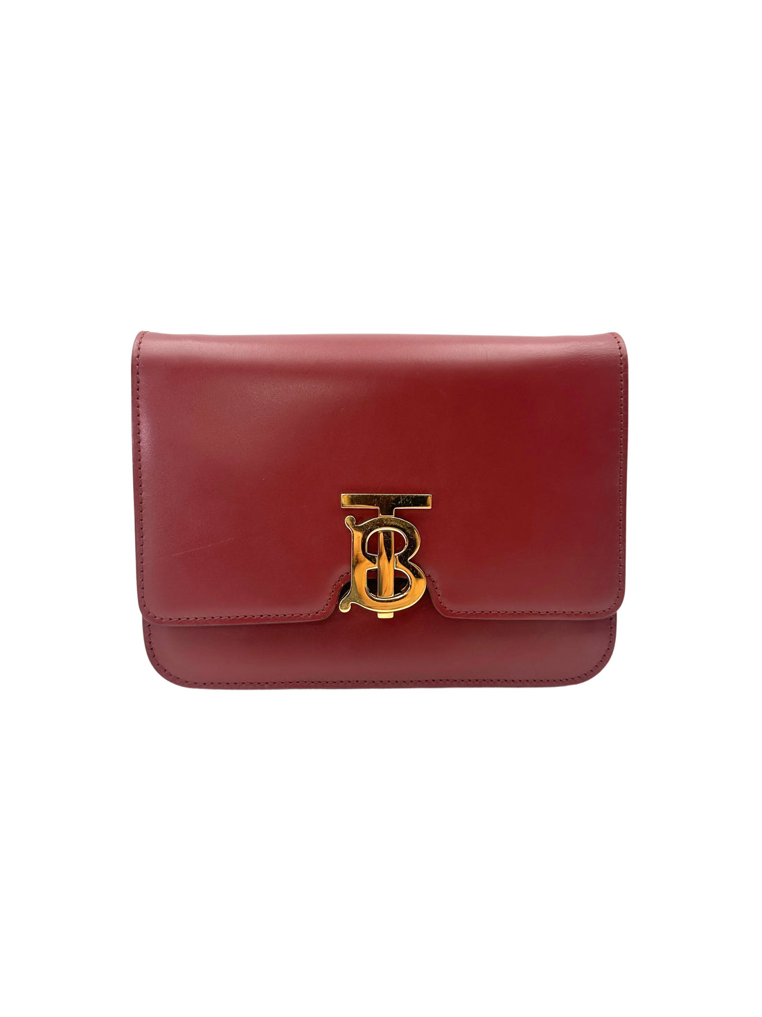 Burberry TB Red Leather Shoulder Bag BR66