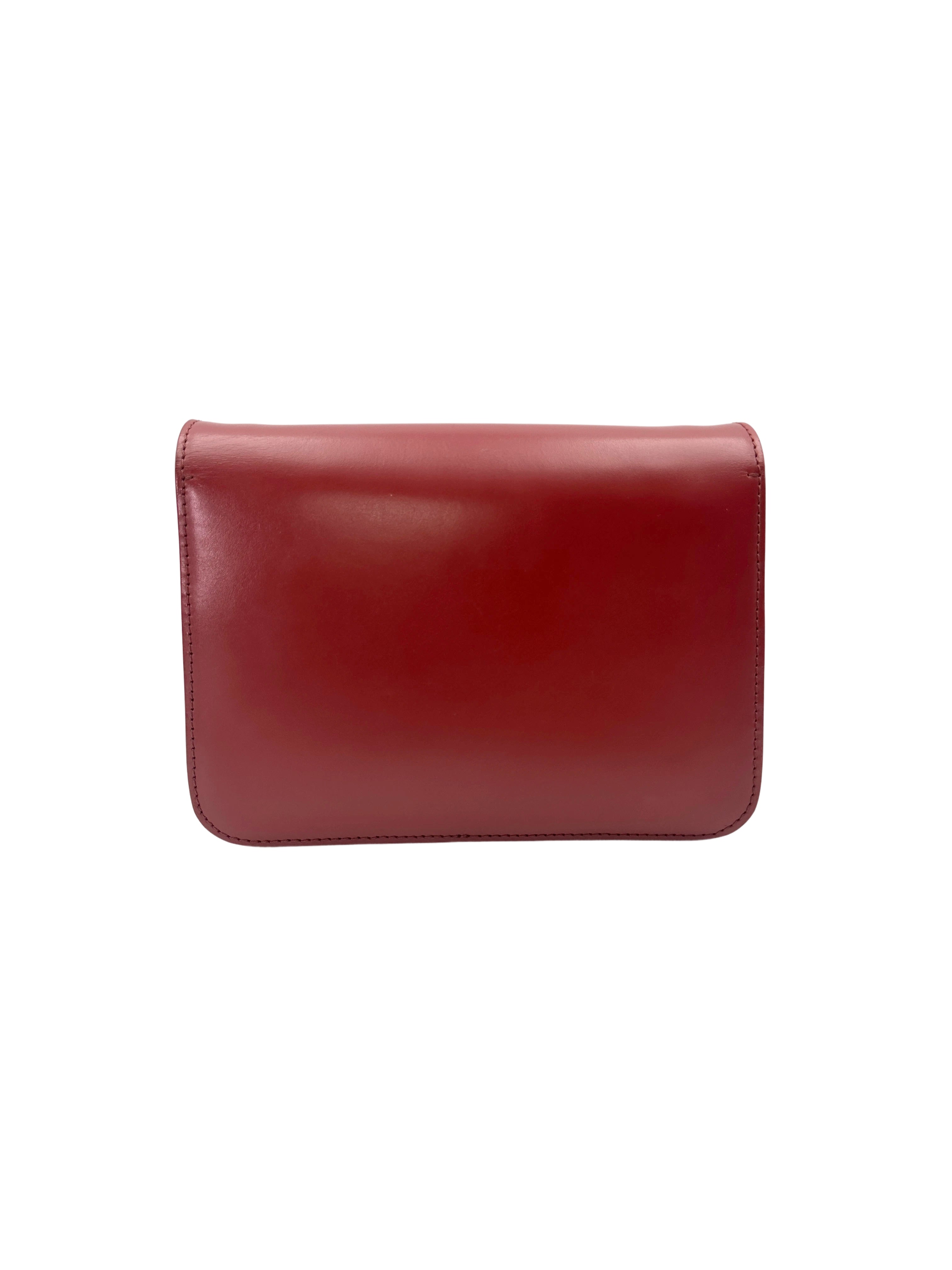 Burberry TB Red Leather Shoulder Bag BR66