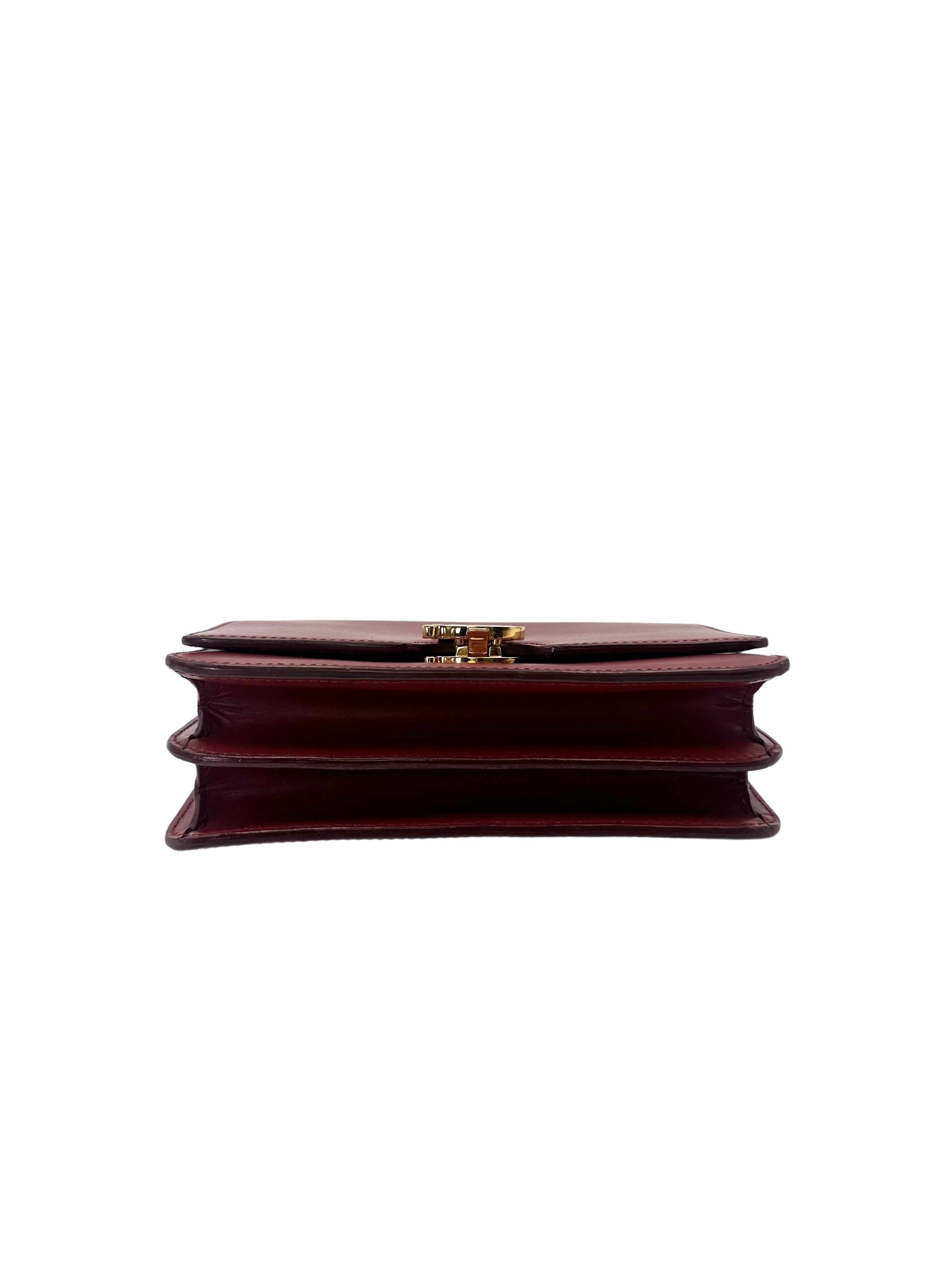 Burberry TB Red Leather Shoulder Bag BR66