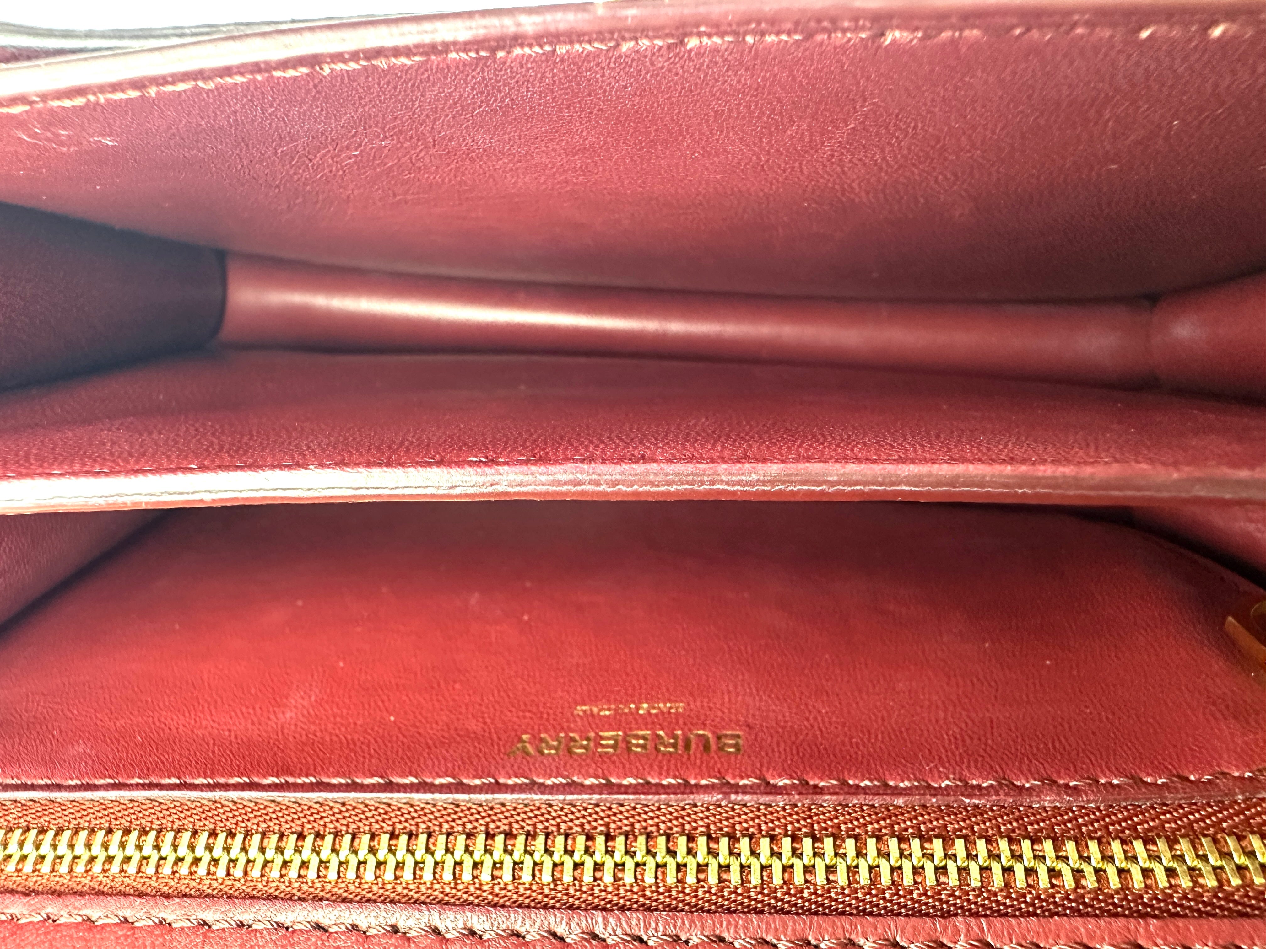 Burberry TB Red Leather Shoulder Bag BR66