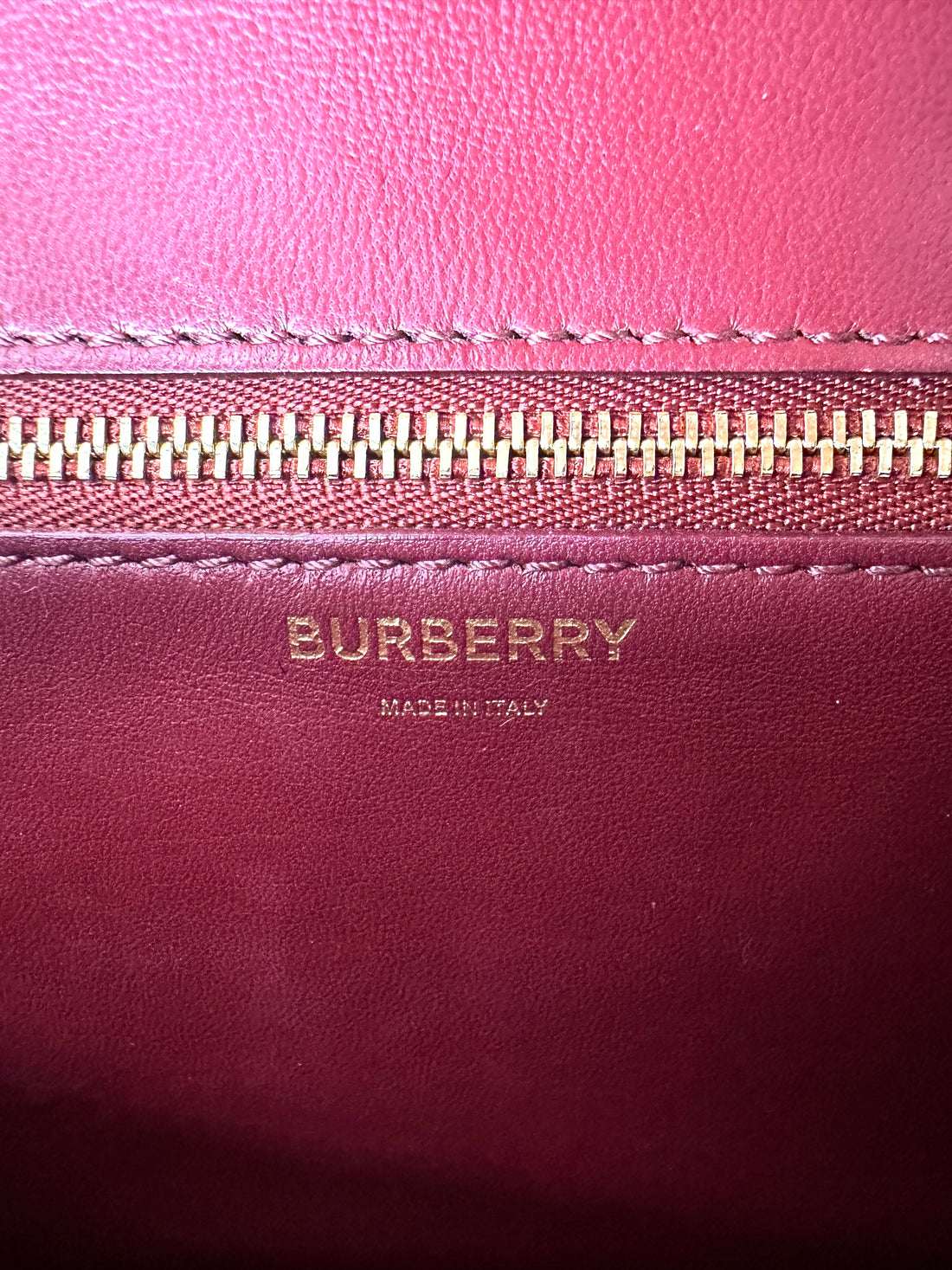 Burberry TB Red Leather Shoulder Bag BR66