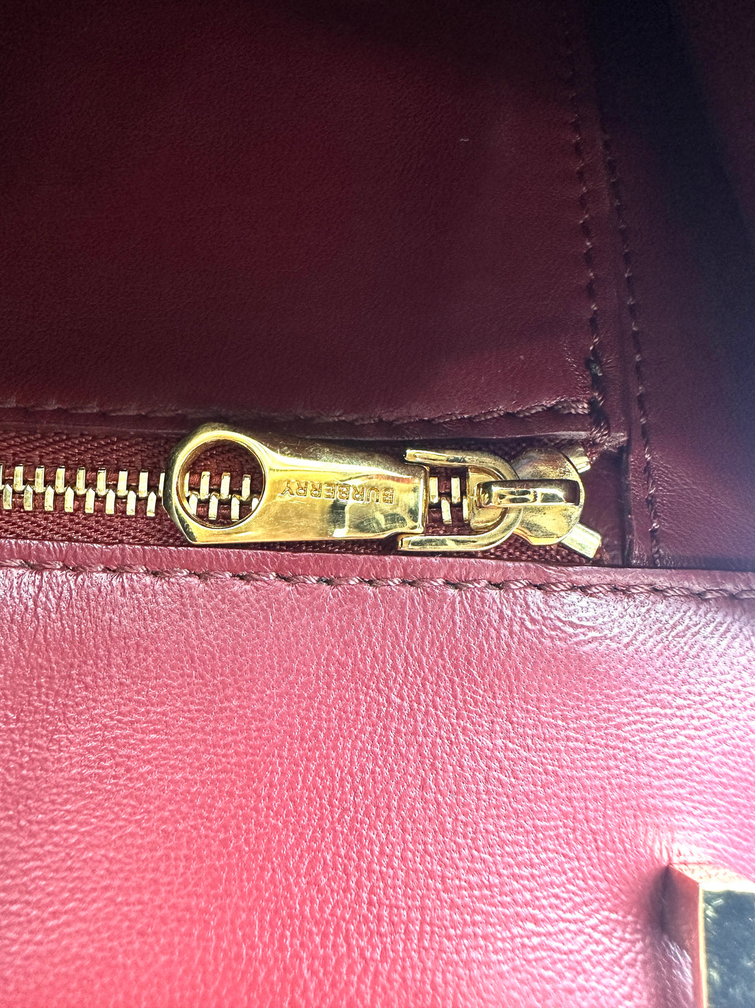 Burberry TB Red Leather Shoulder Bag BR66