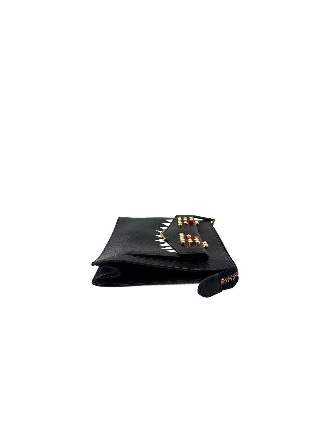 Fendi Bag Bugs Monster Eye Black Leather Shoulder Bag FF112