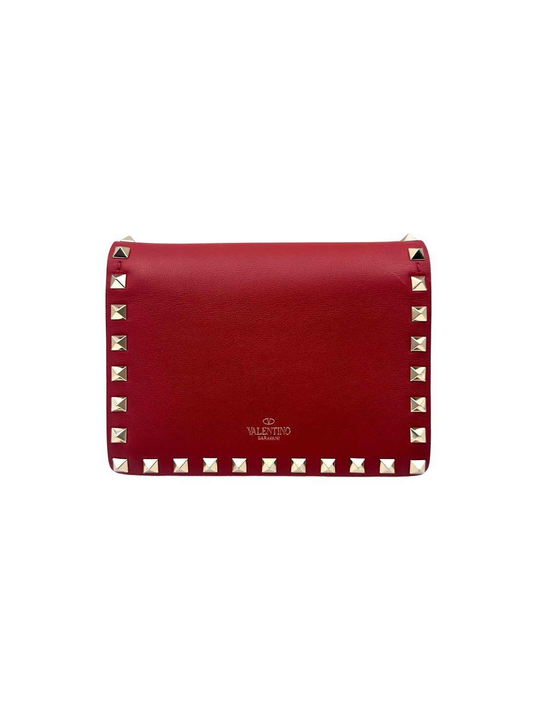 Valentino Garavani Rockstud Red Leather Shoulder Bag VT30