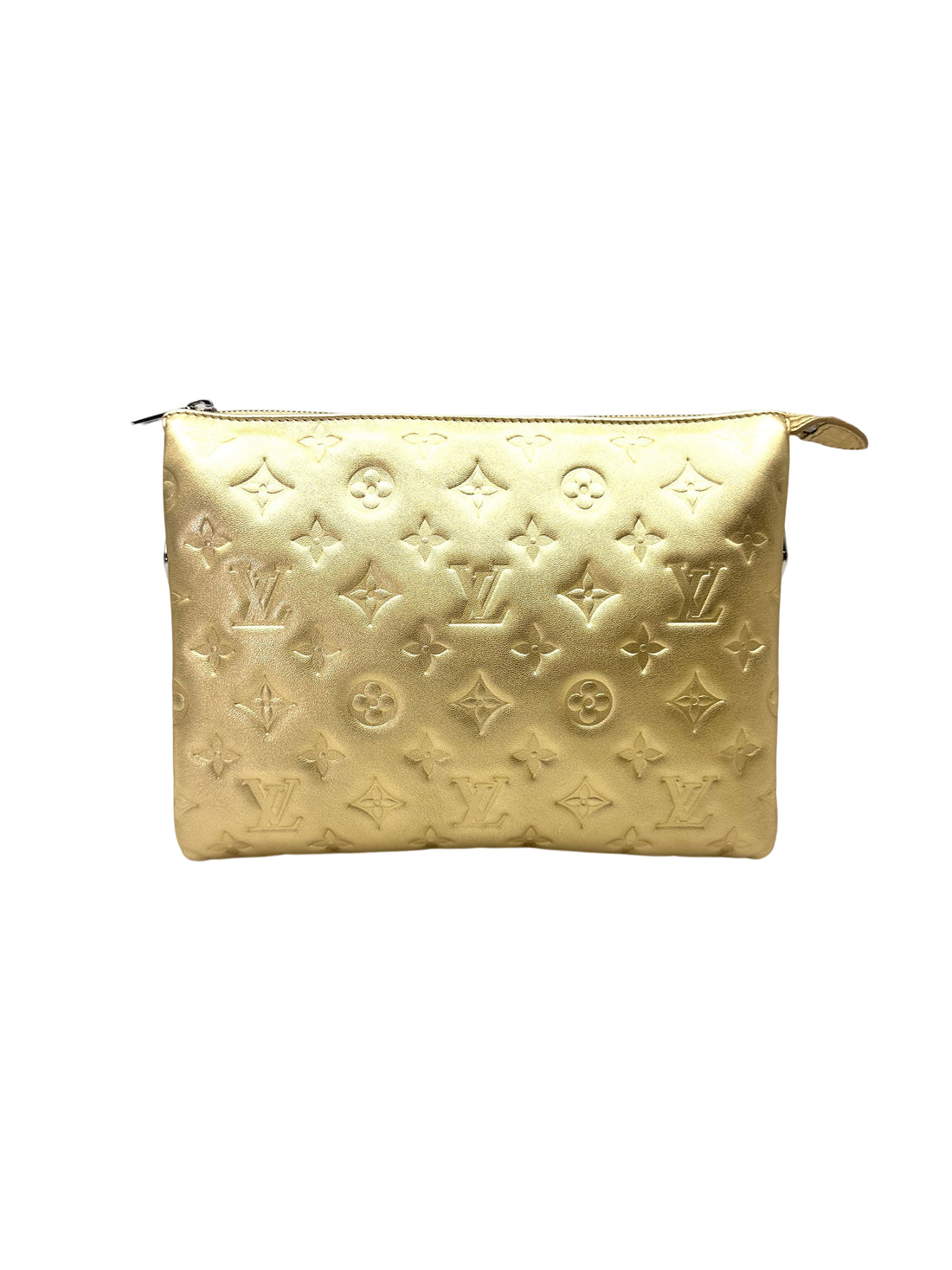 Louis Vuitton Pochette Coussin Gold Monogram Embossed Leather Shoulder Bag LV2872