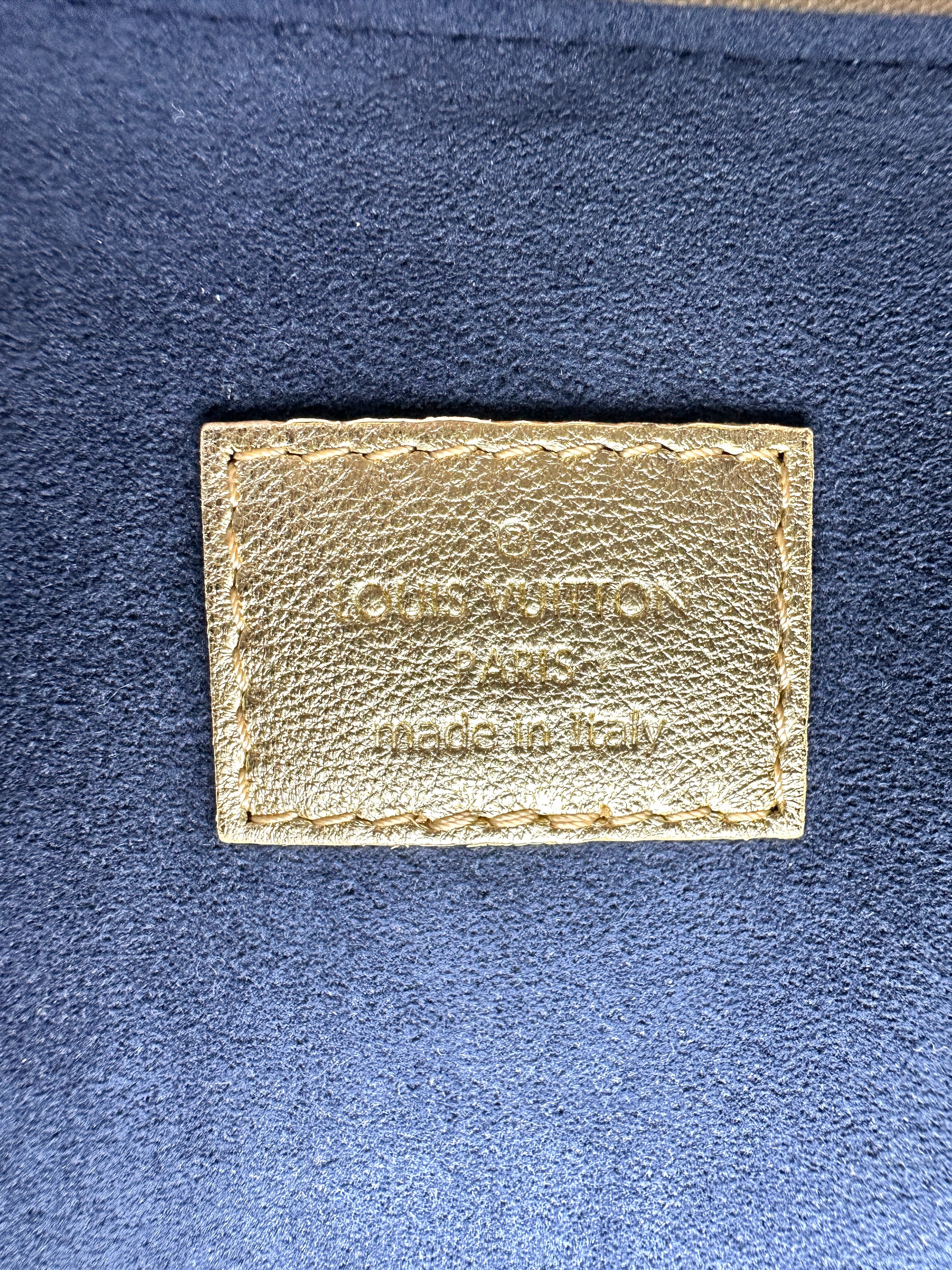 Louis Vuitton Pochette Coussin Gold Monogram Embossed Leather Shoulder Bag LV2872