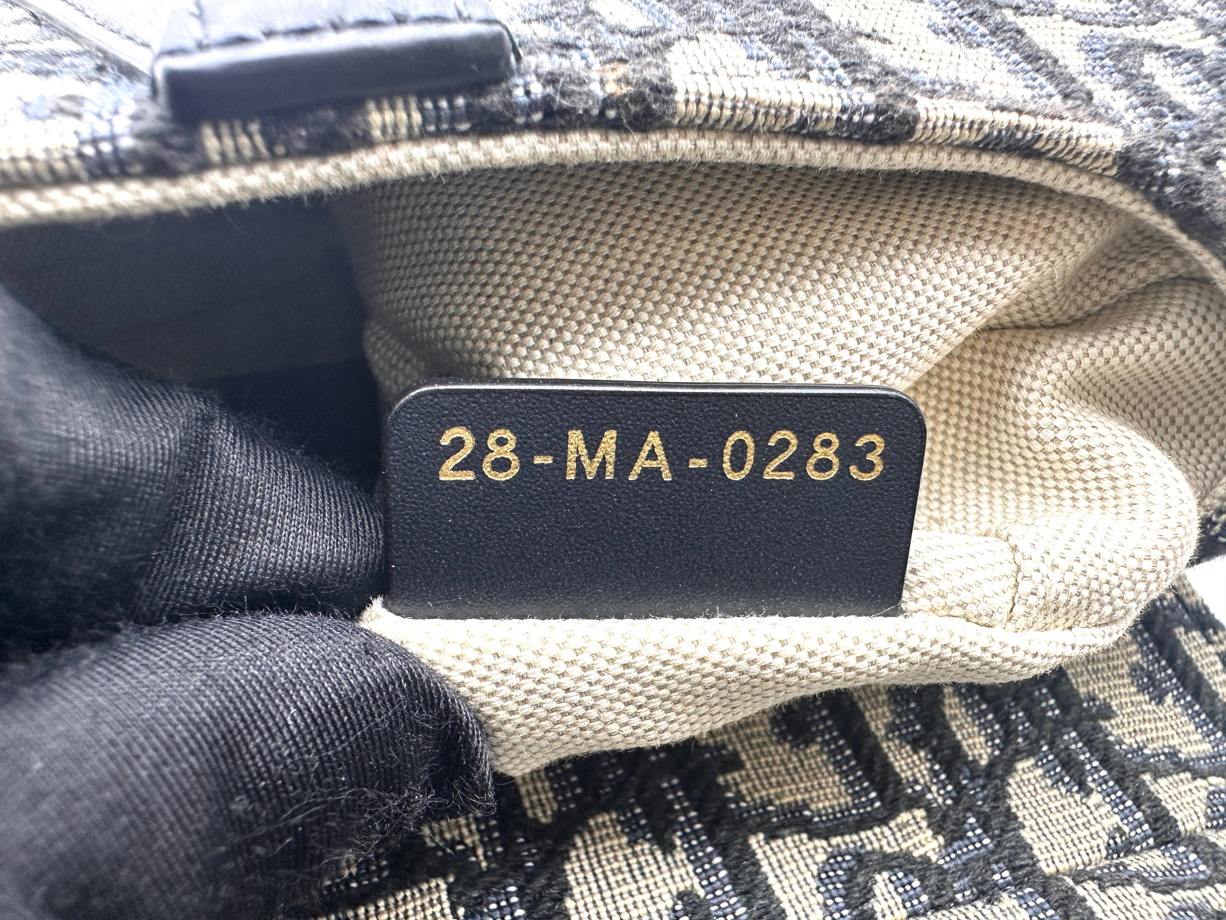 Christian Dior Oblique Black Jacquard Small Size Saddle Bag DR753