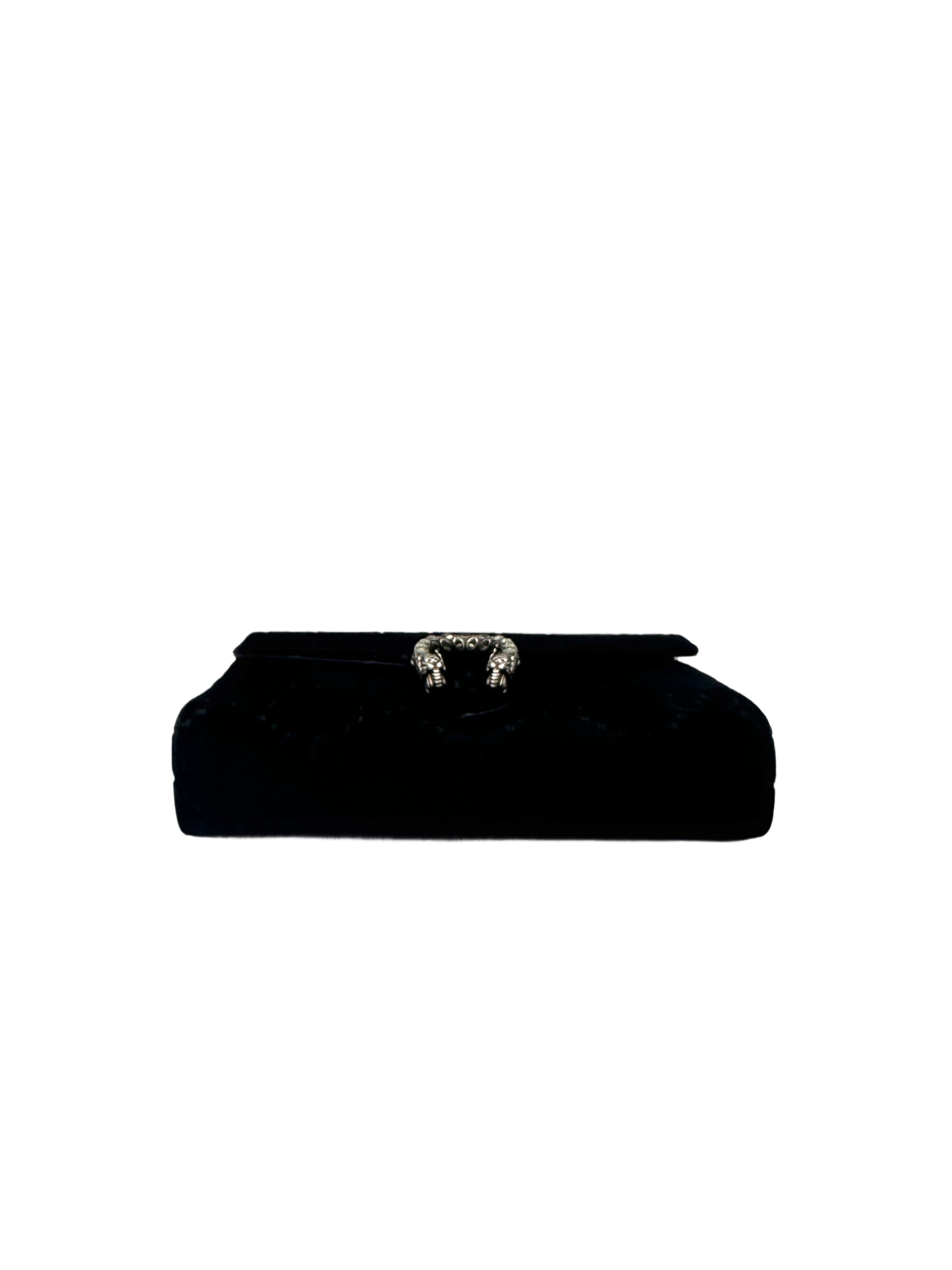 Gucci Dionysus Black Velvet Wallet On Chain GG1144