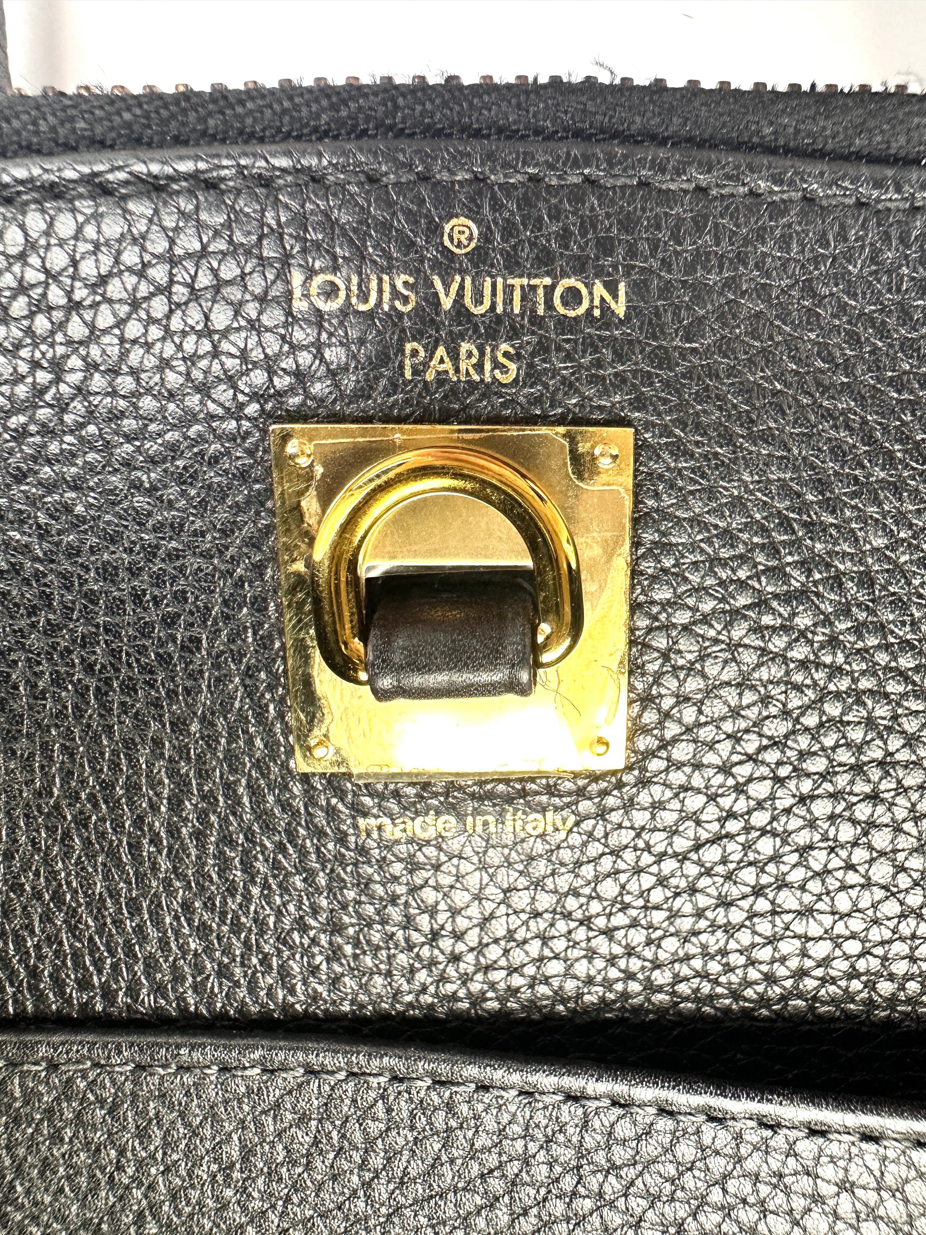 Louis Vuitton City Steamer Black Grained Leather Handle Bag LV2875