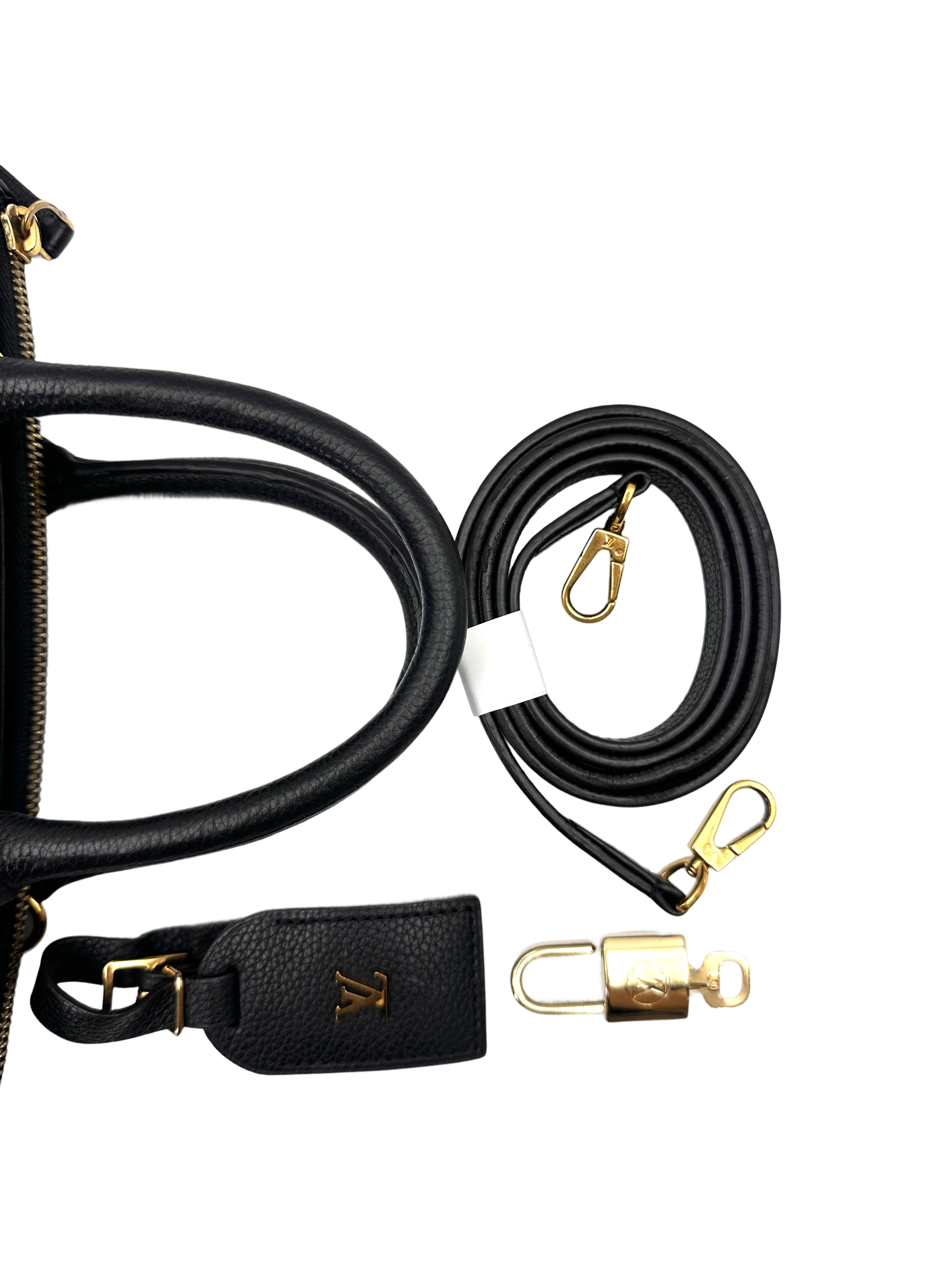 Louis Vuitton City Steamer Black Grained Leather Handle Bag LV2875