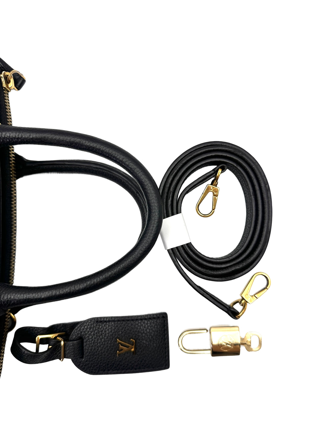 Louis Vuitton City Steamer Black Grained Leather Handle Bag LV2875