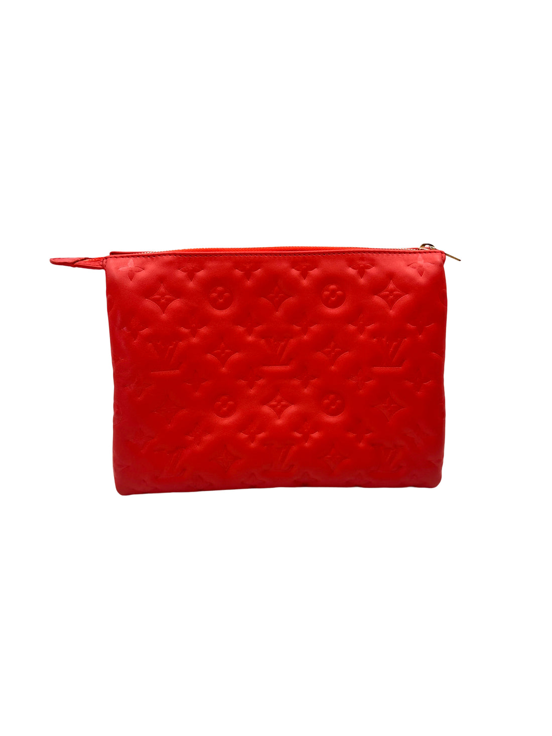 Louis Vuitton Pochette Coussin Red Monogram Embossed Leather Shoulder Bag LV2873