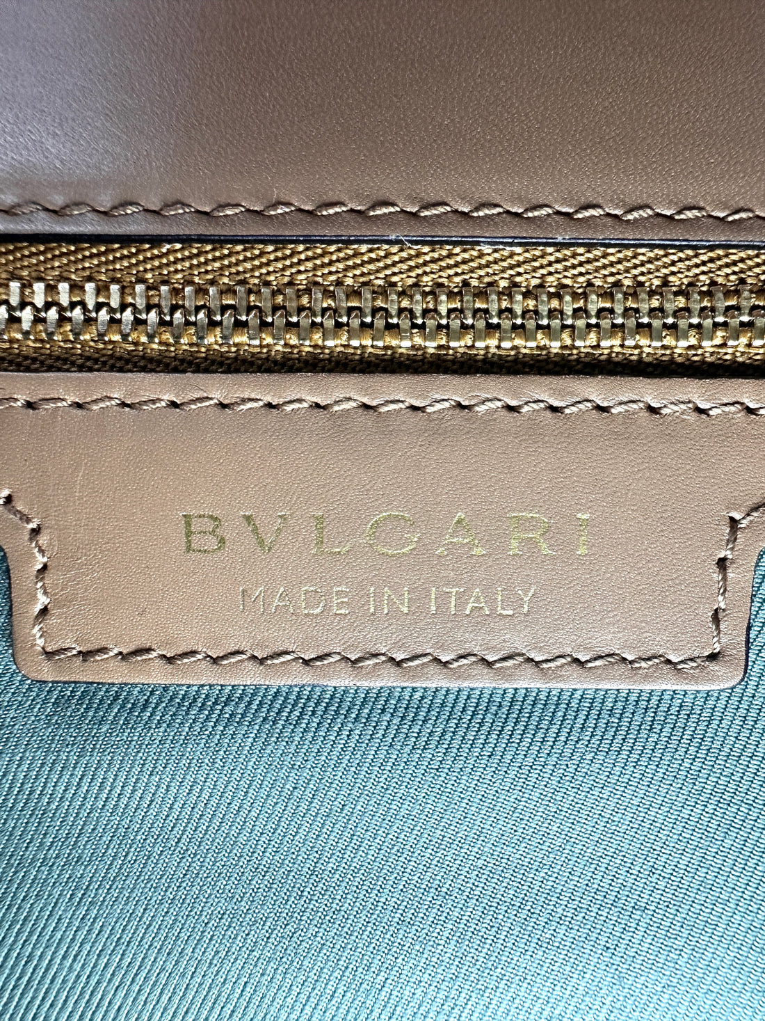 Bvlgari Serpenti Flower Beige Leather Large Size Shoulder Bag BS45