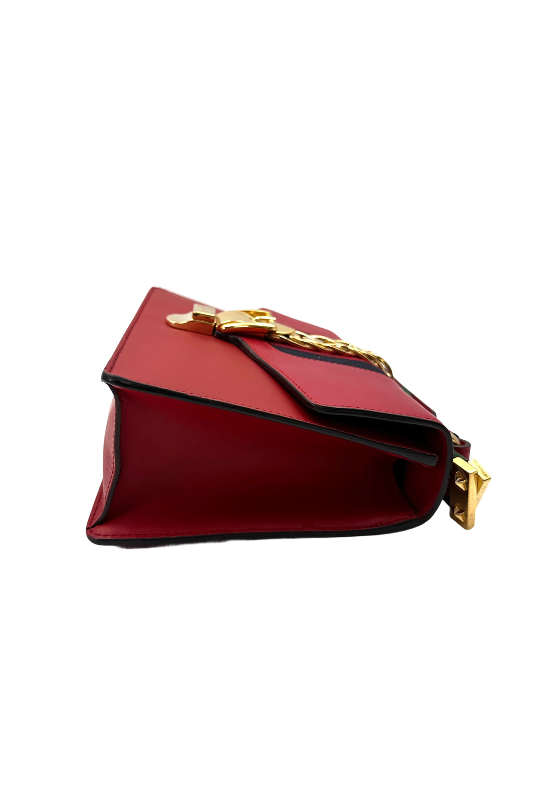 Gucci Sylvie Red Leather Medium Size Shoulder Bag GG1142