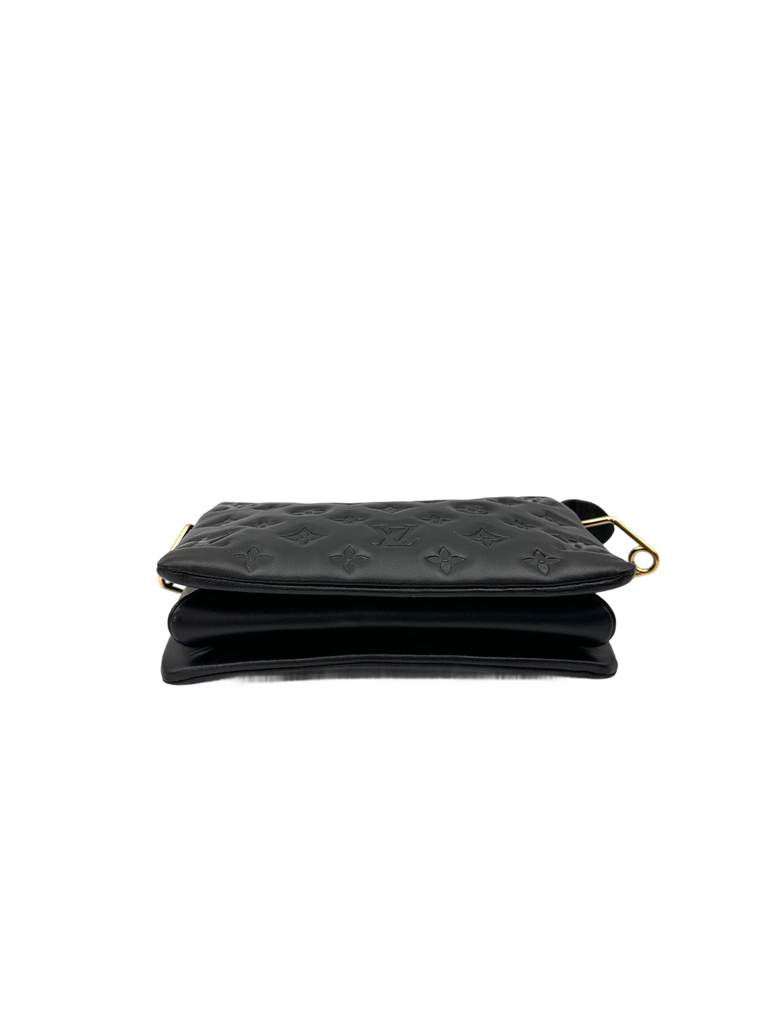Louis Vuitton Pochette Coussin Black Monogram Embossed Leather Shoulder Bag LV2876
