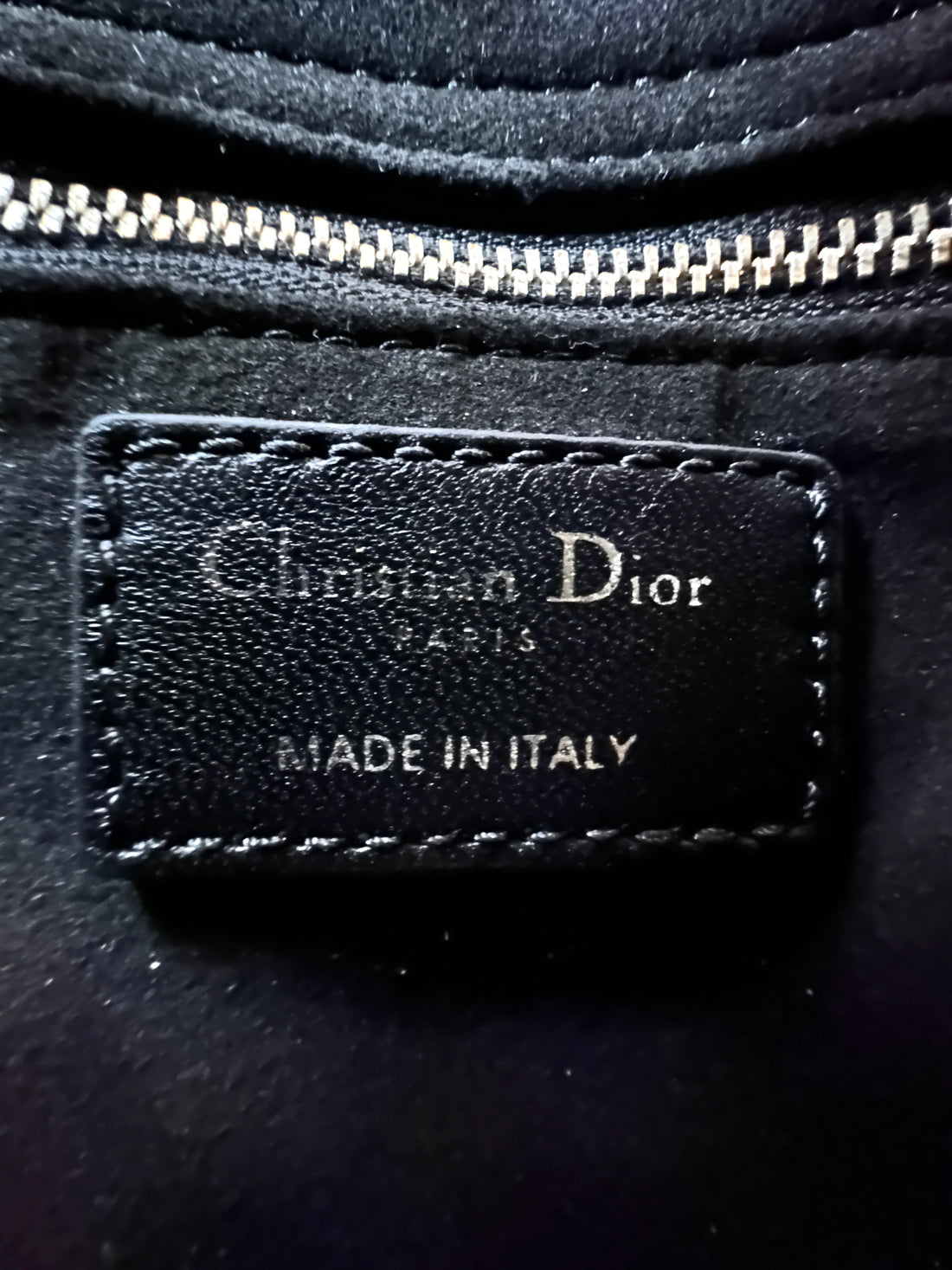 Christian Dior Lady Dior Black Cannage Lambskin Handle Bag With Silver Charms DR754
