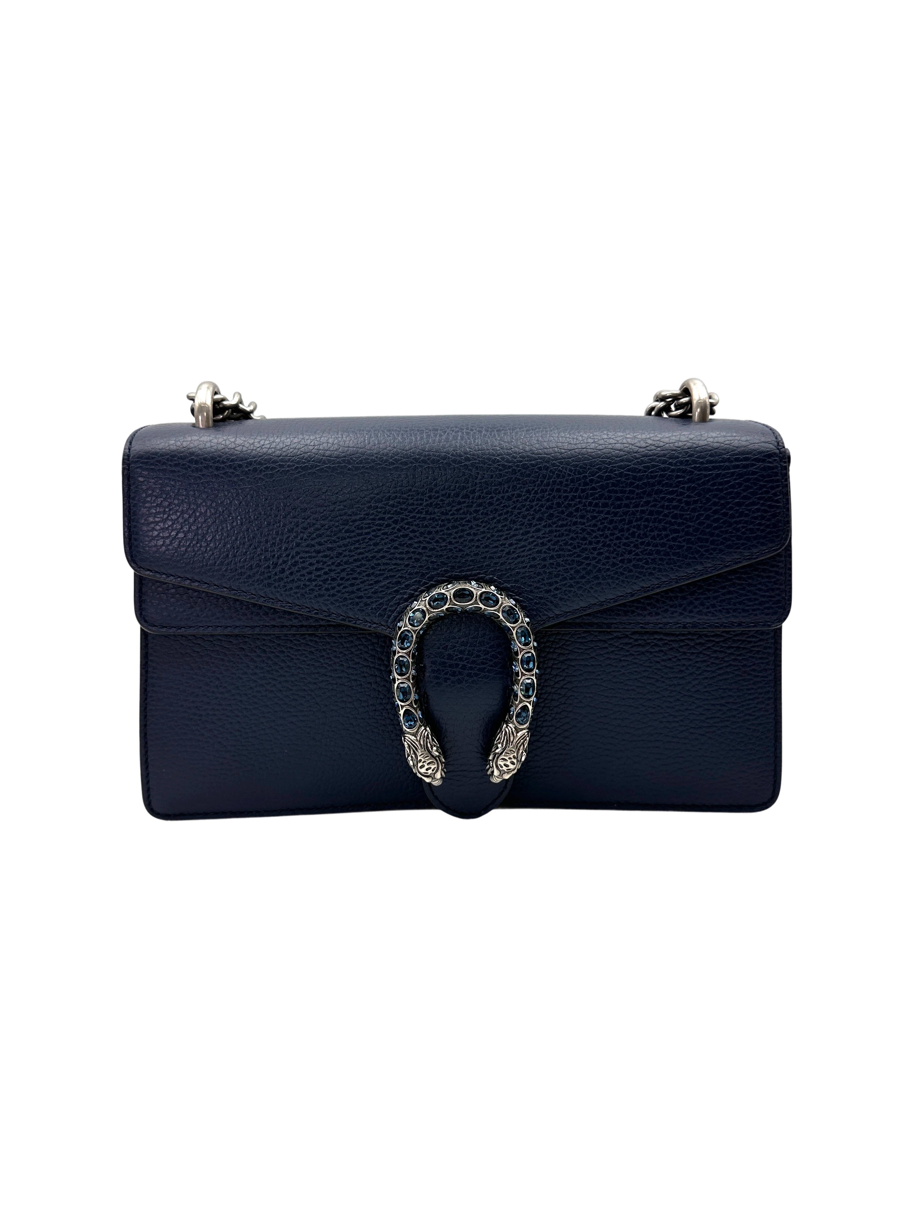 Gucci Dionysus Black Leather Shoulder Bag GG1138