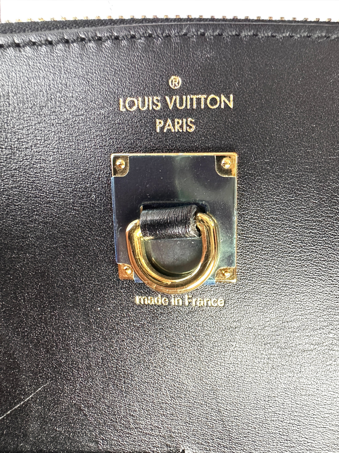 Louis Vuitton City Steamer Black/Pink Grained Leather Handle Bag LV2880