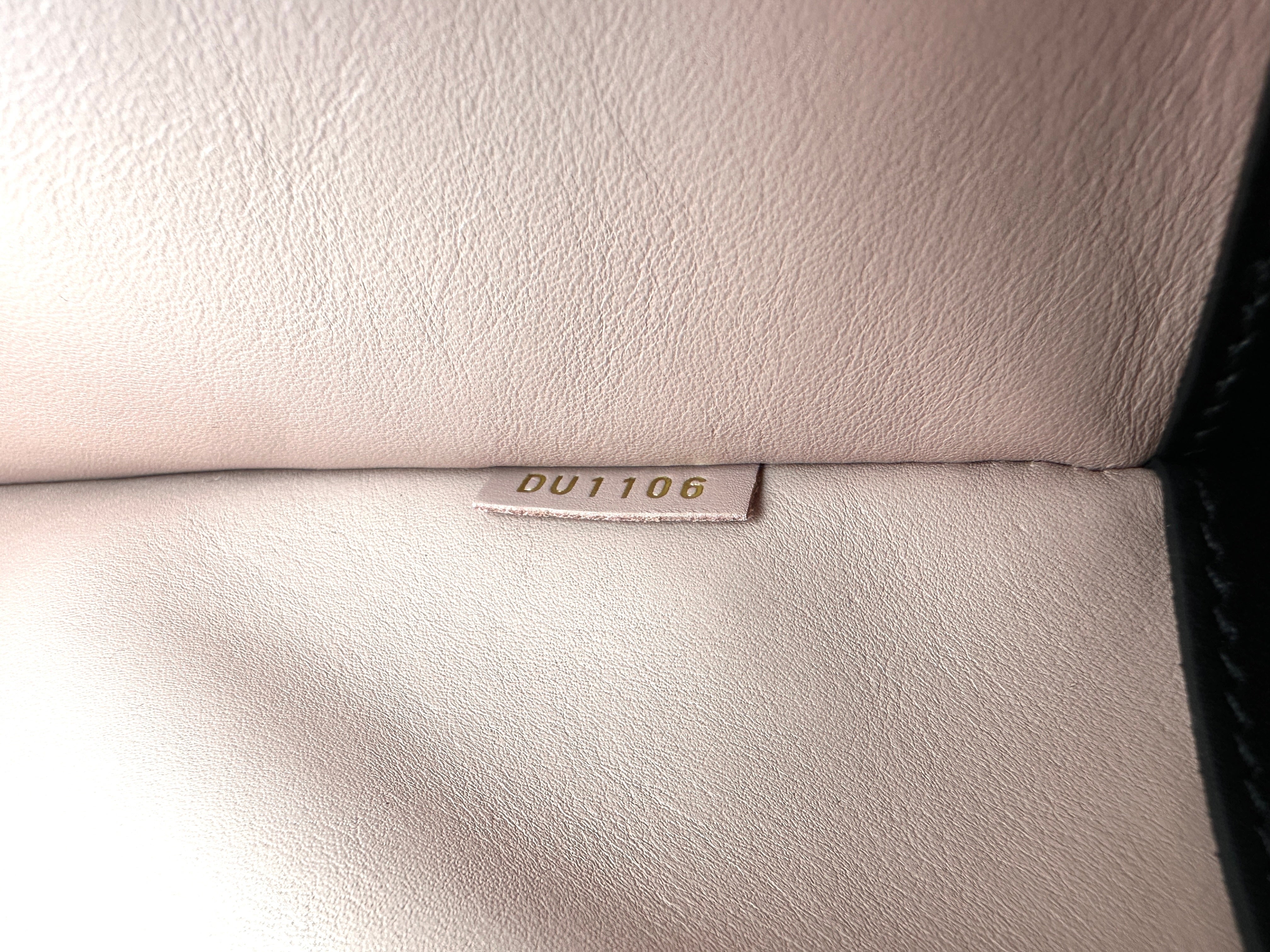 Louis Vuitton City Steamer Black/Pink Grained Leather Handle Bag LV2880