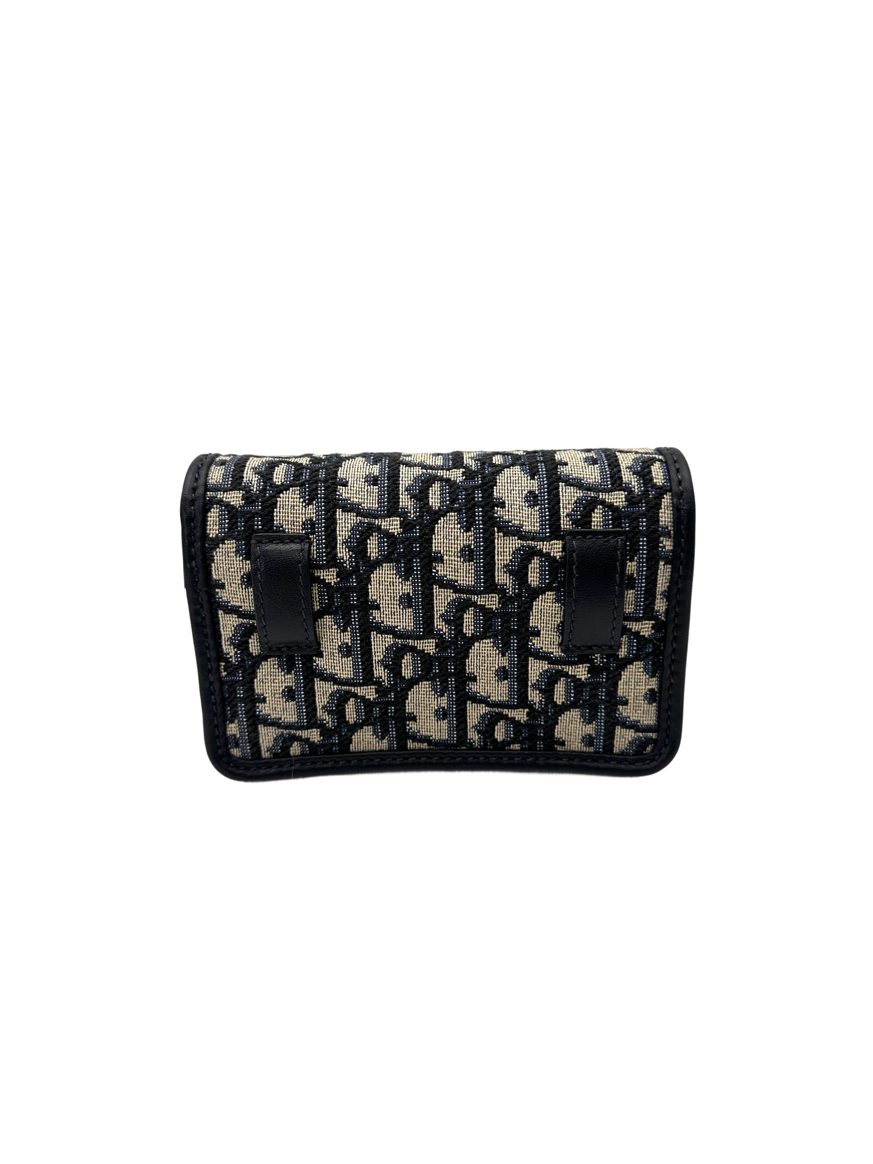Christian Dior 30 Montaigne Black Jacquard Nano Pouch DR755