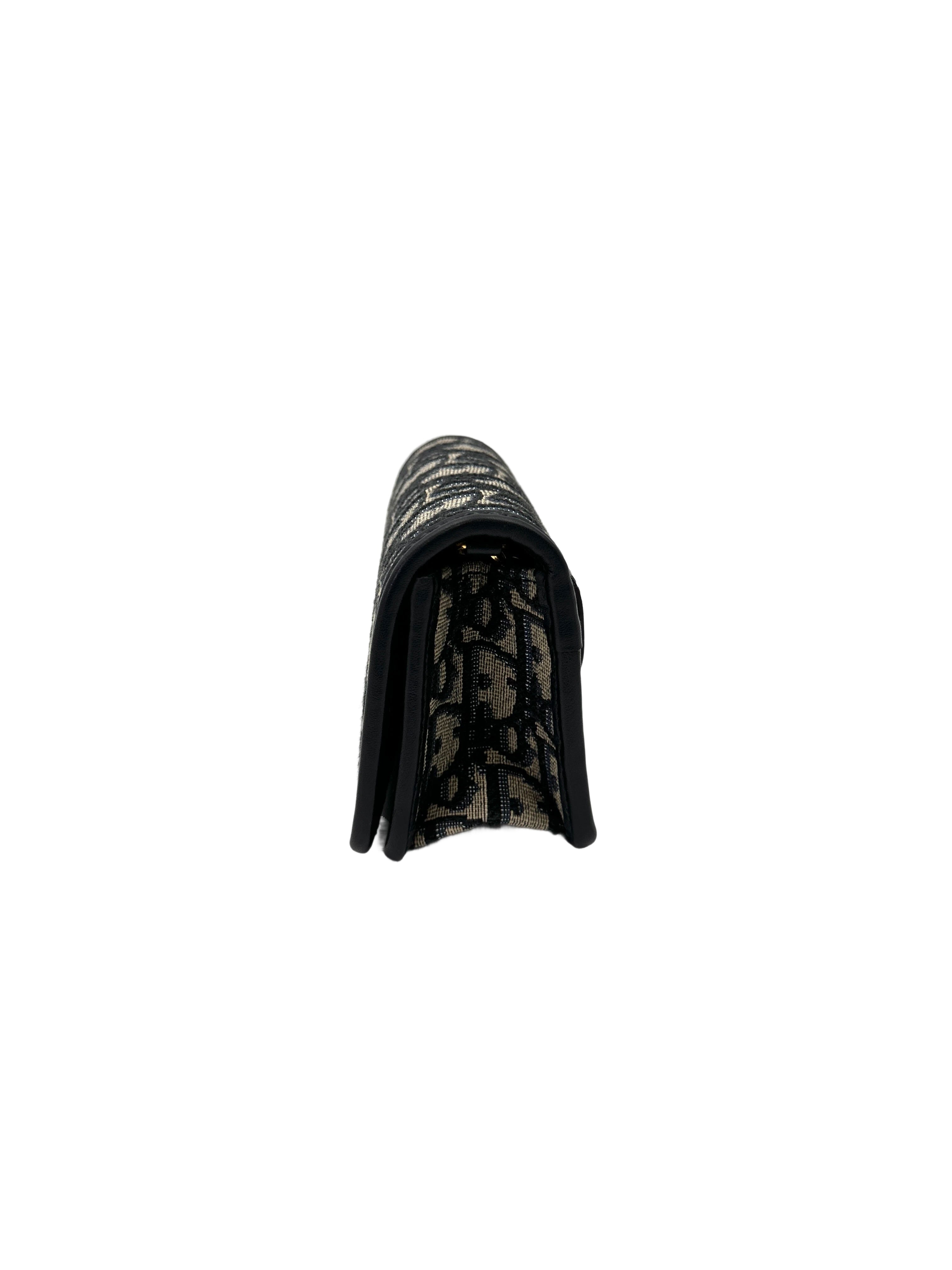 Christian Dior 30 Montaigne Black Jacquard Nano Pouch DR755