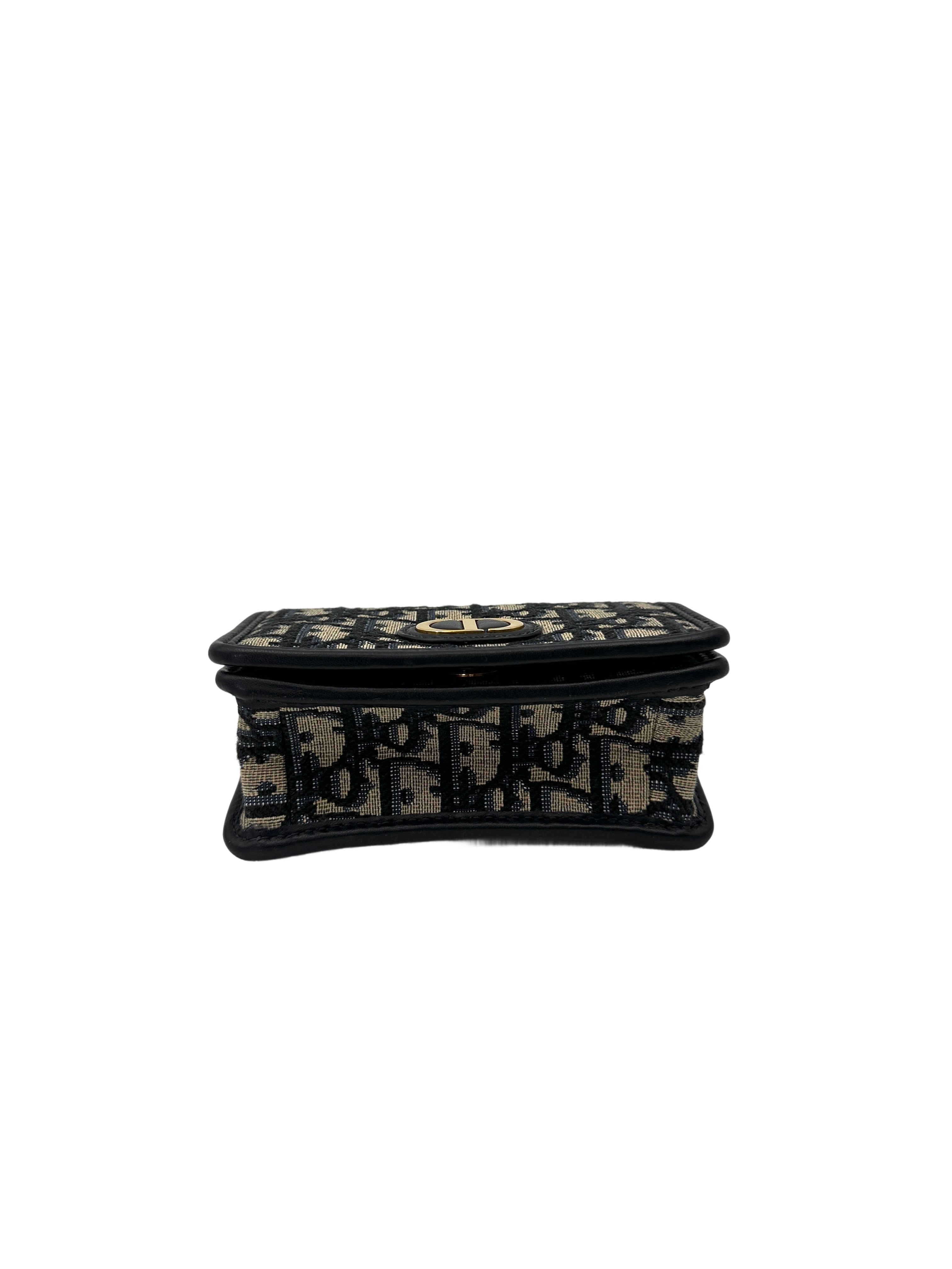 Christian Dior 30 Montaigne Black Jacquard Nano Pouch DR755