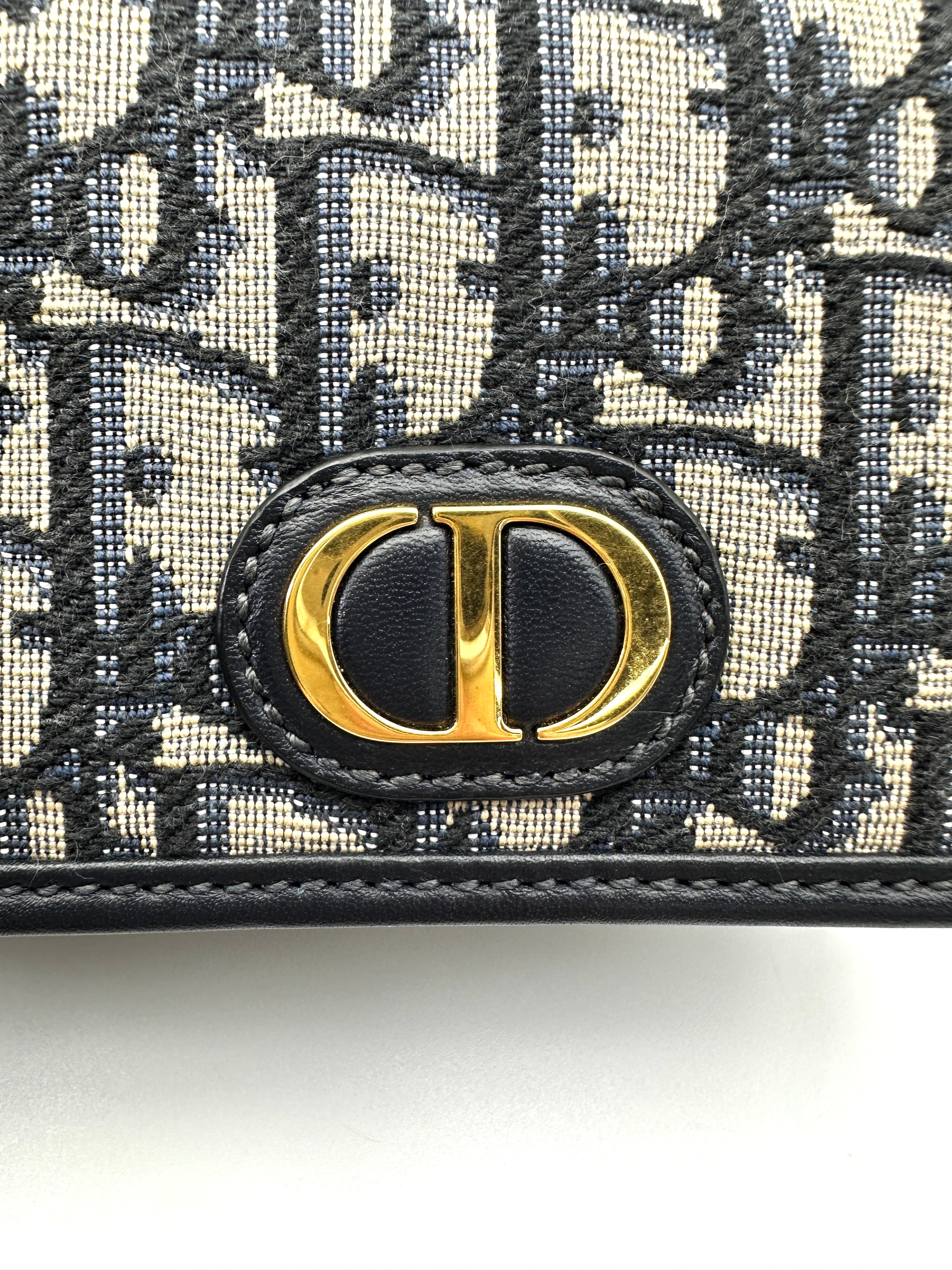 Christian Dior 30 Montaigne Black Jacquard Nano Pouch DR755