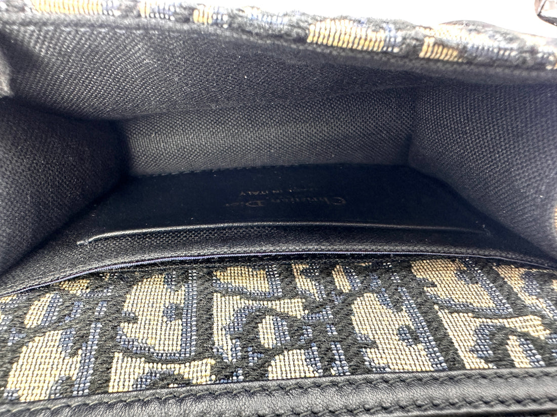 Christian Dior 30 Montaigne Black Jacquard Nano Pouch DR755