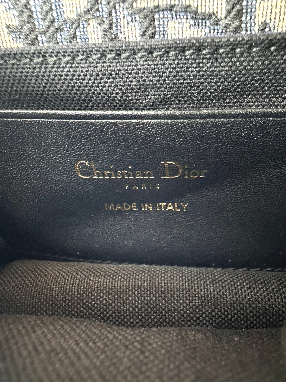 Christian Dior 30 Montaigne Black Jacquard Nano Pouch DR755