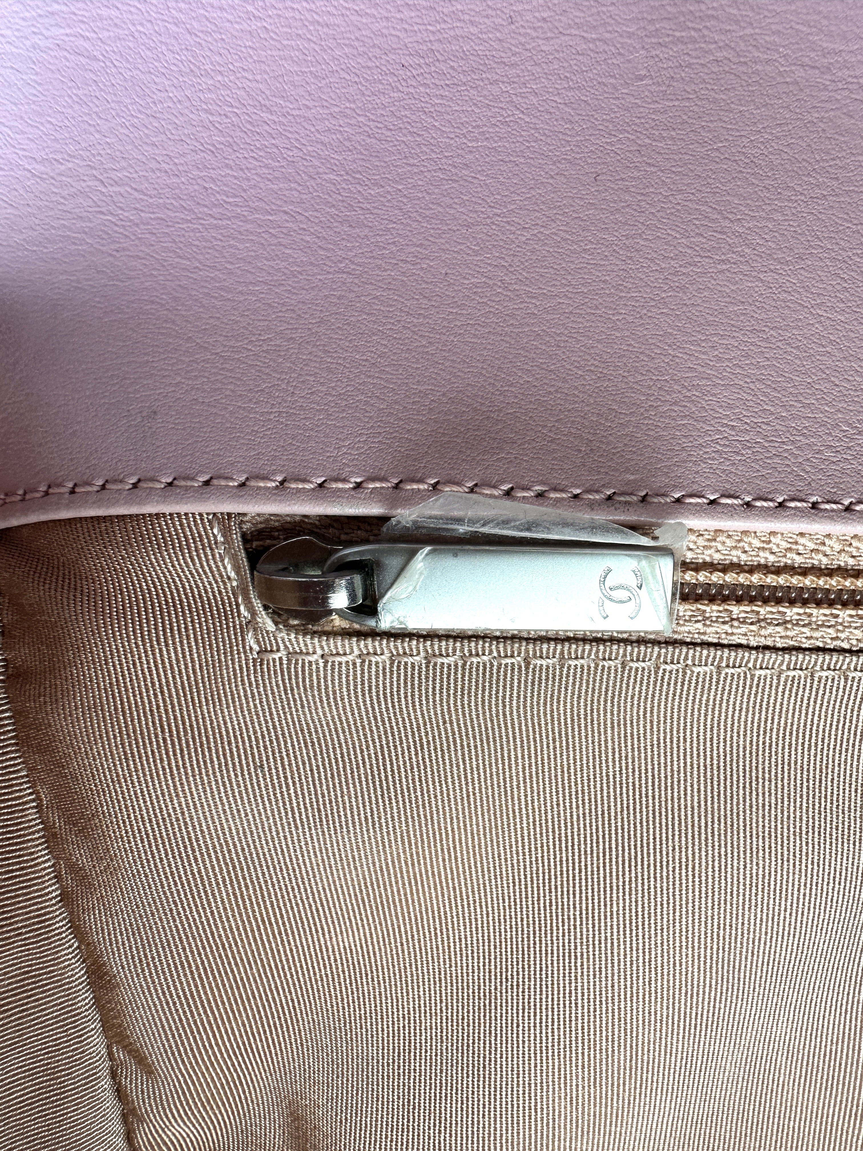 Chanel LeBoy Pink Quilted Leather Flap Bag With Silver Buckle(20***22) CC2053