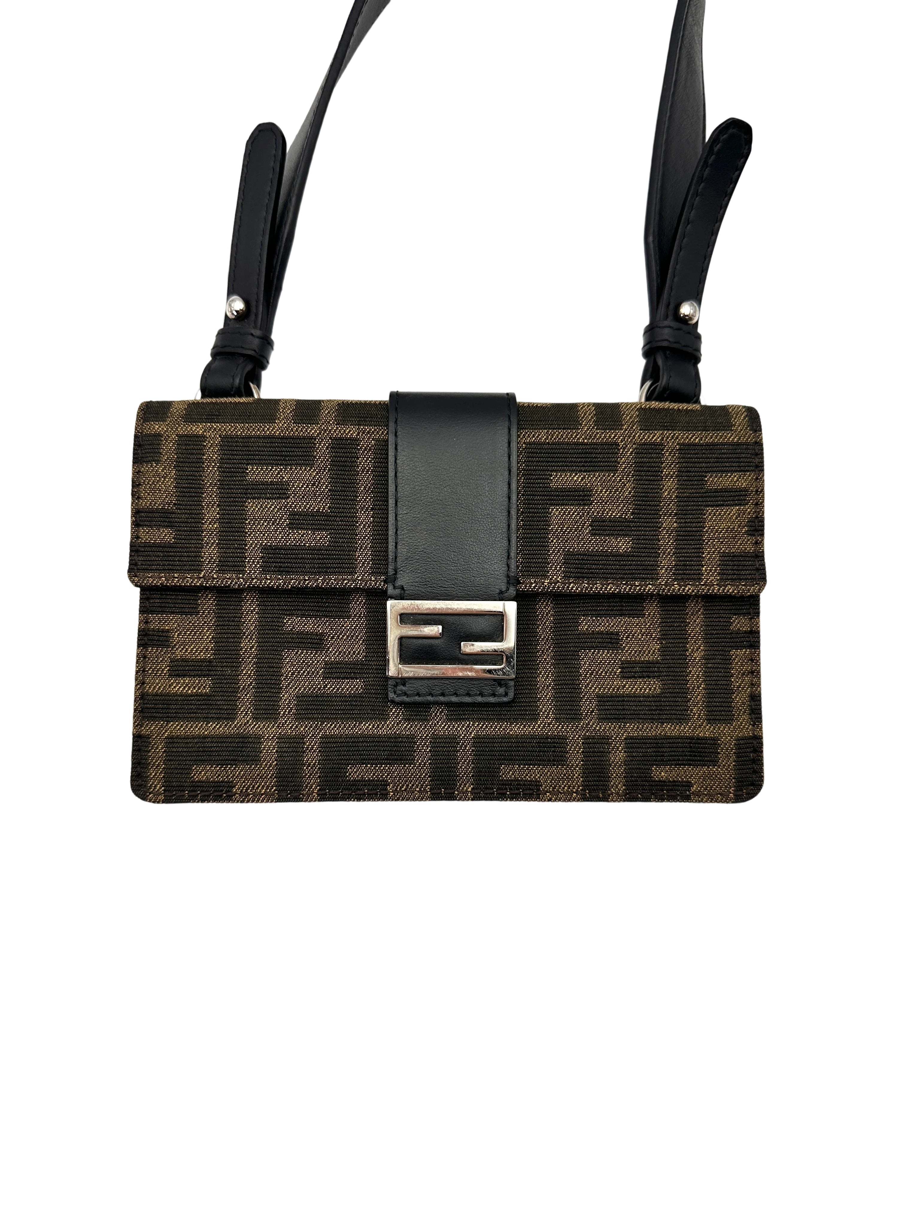 Fendi FF Zucca Canvas Shoulder Bag FF111
