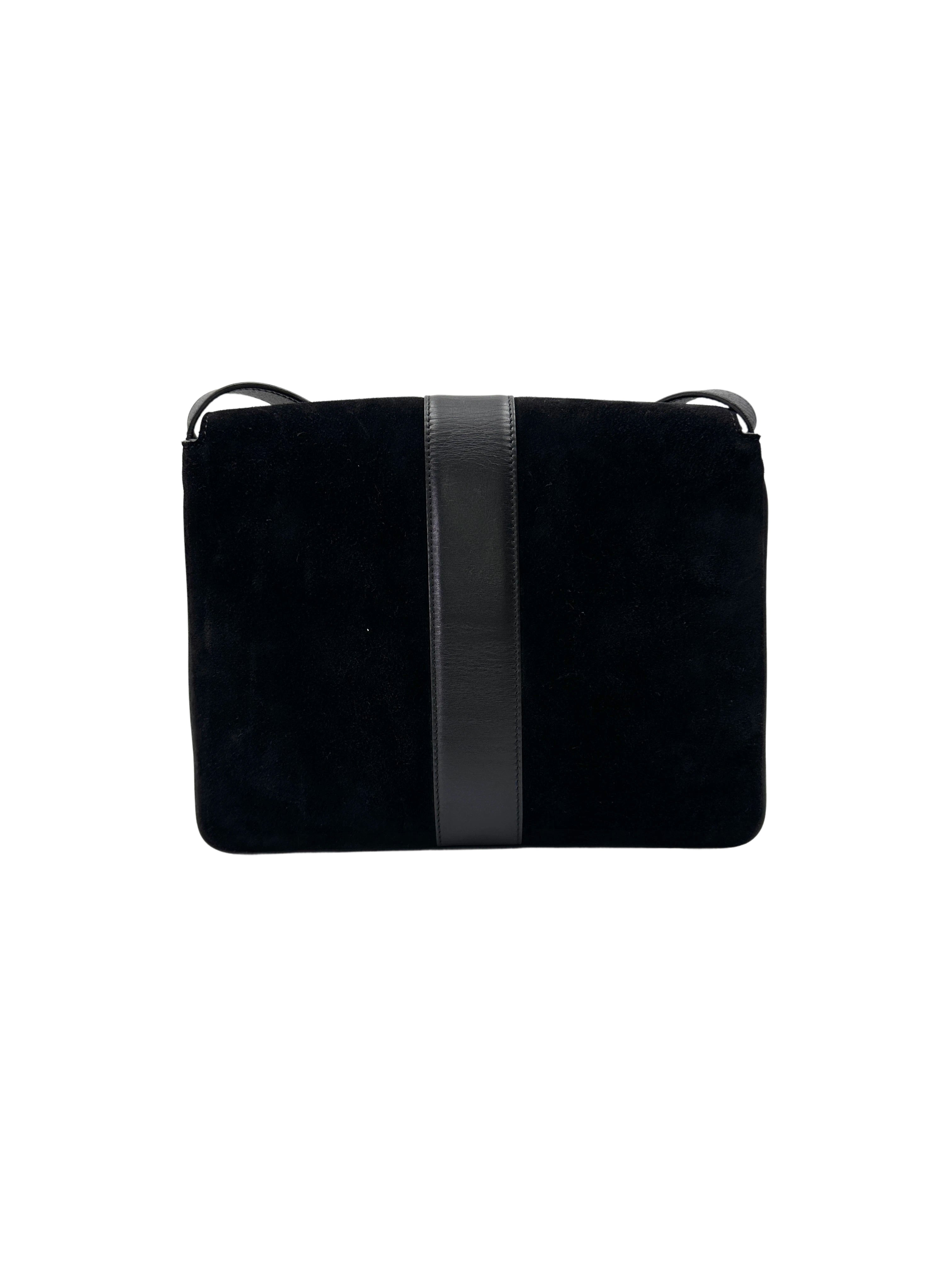 Gucci Arli Black Velvet Shoulder Bag GG1145