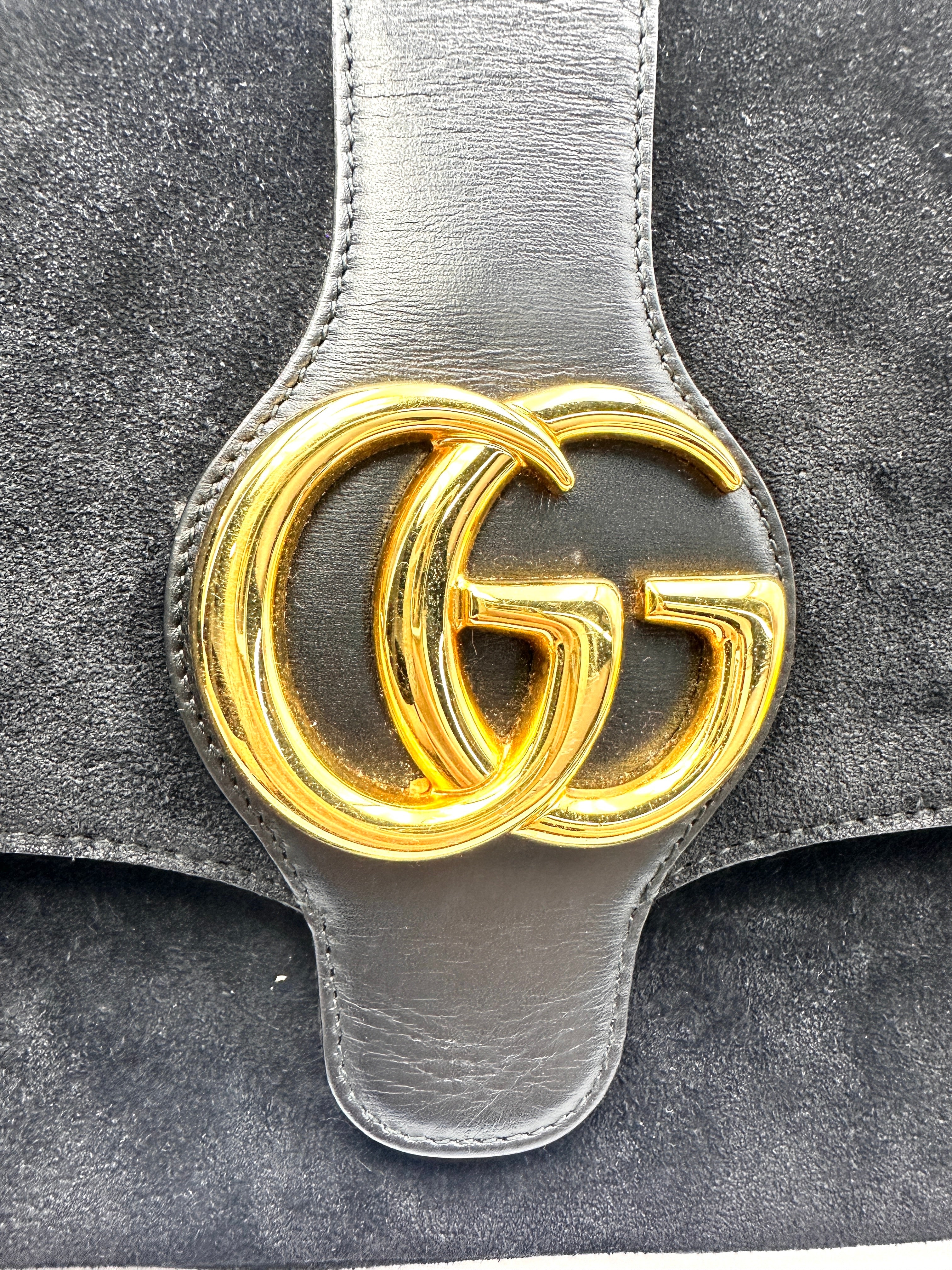 Gucci Arli Black Velvet Shoulder Bag GG1145