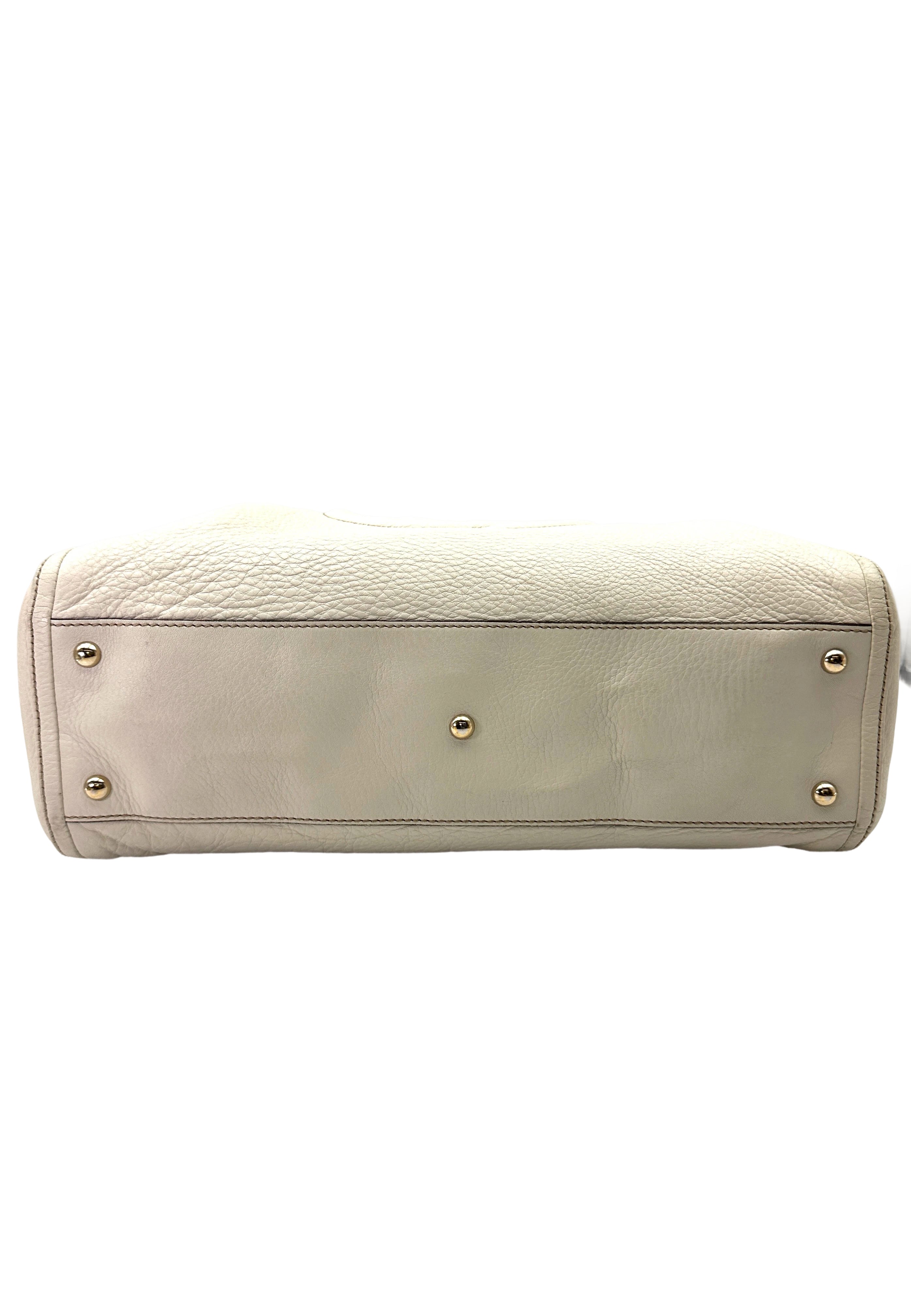 Gucci Soho White Leather Hobo Bag GG1146