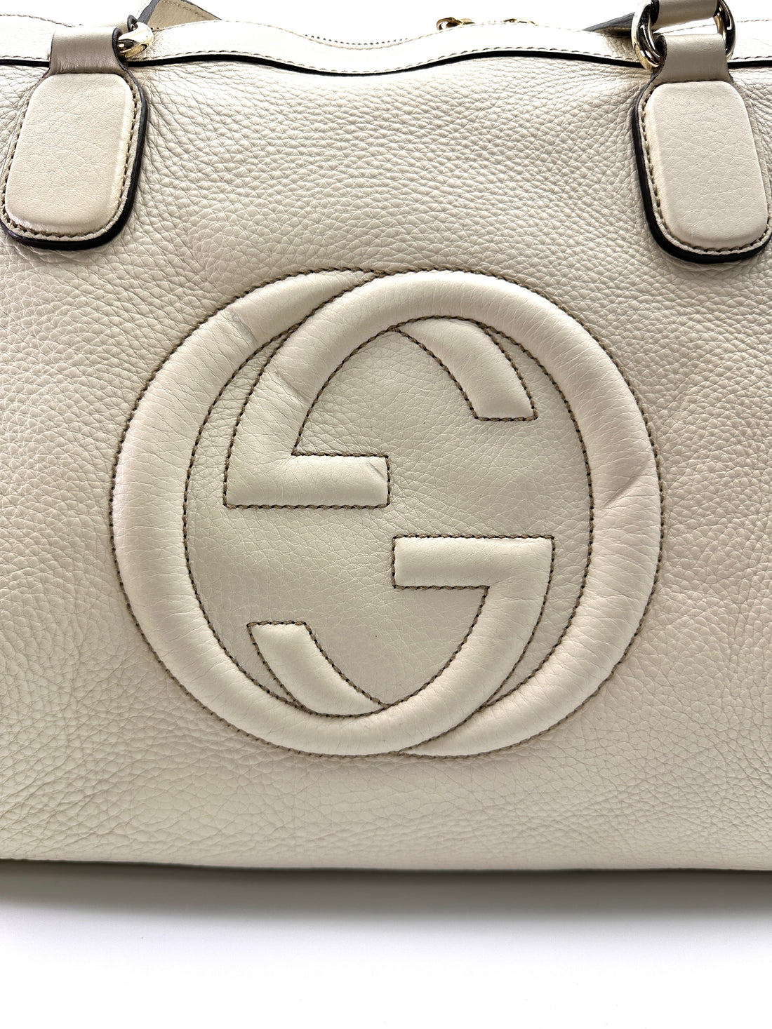 Gucci Soho White Leather Hobo Bag GG1146