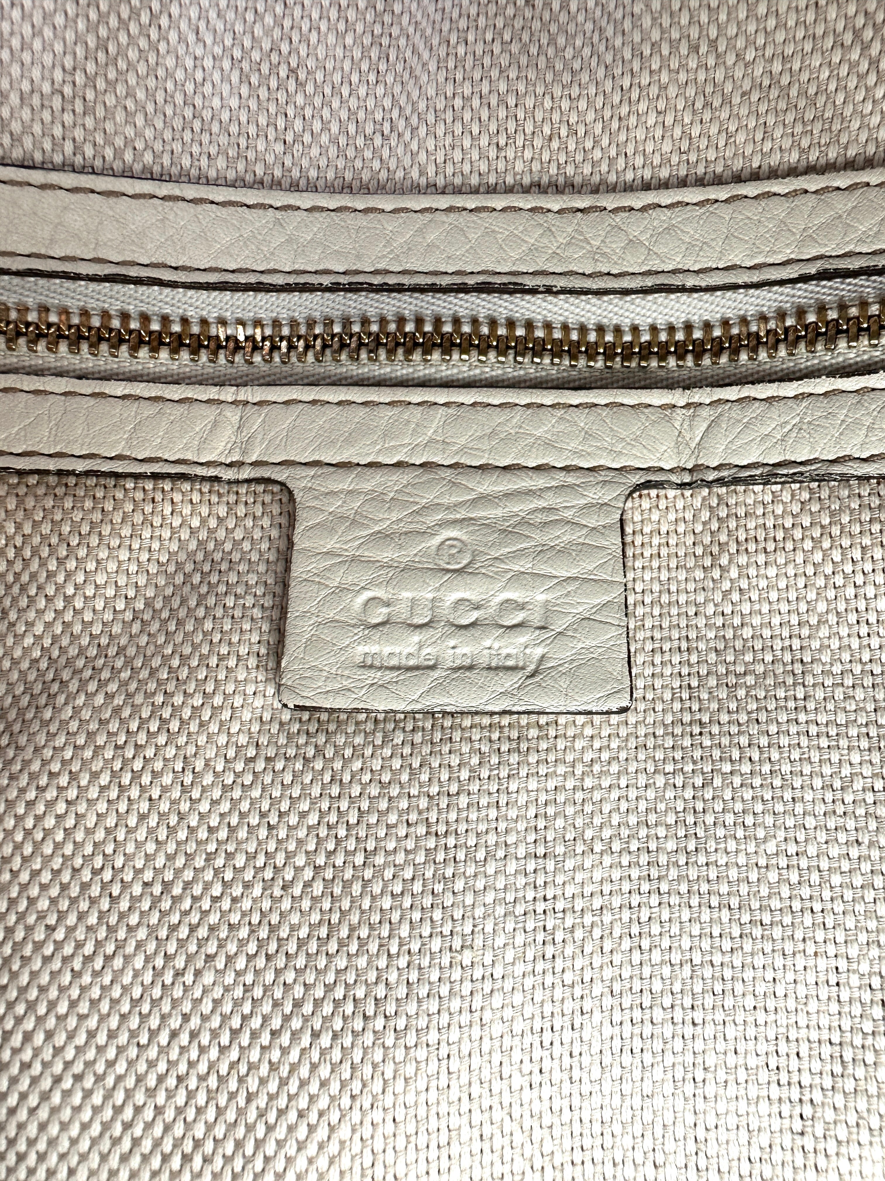 Gucci Soho White Leather Hobo Bag GG1146