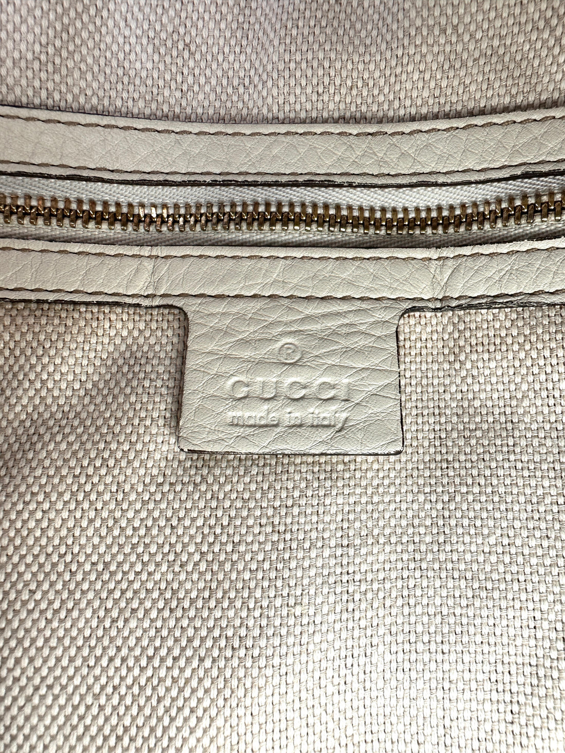 Gucci Soho White Leather Hobo Bag GG1146