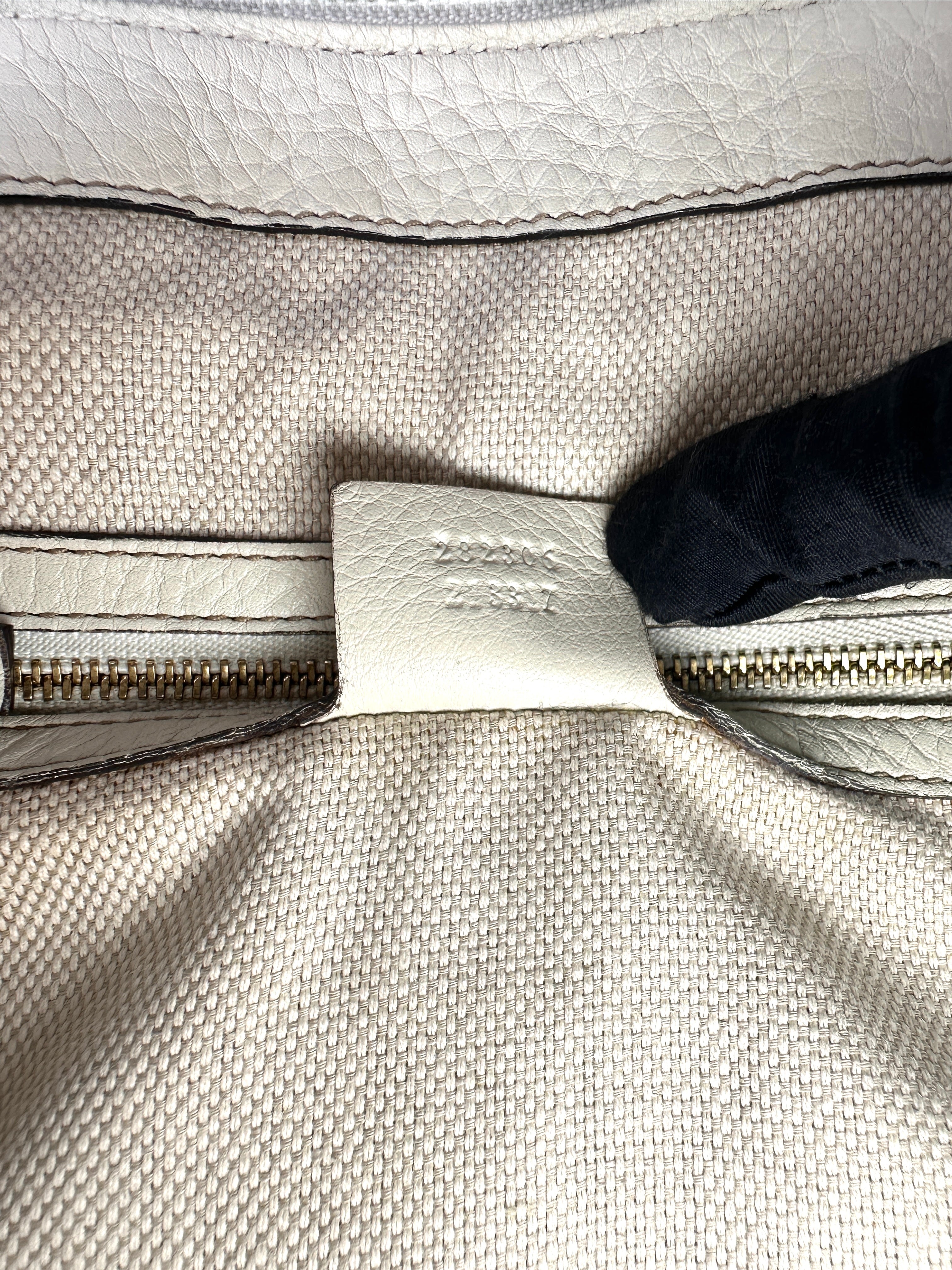 Gucci Soho White Leather Hobo Bag GG1146
