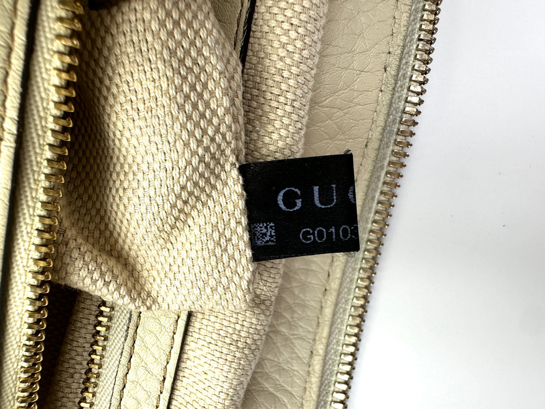 Gucci Soho White Leather Hobo Bag GG1146